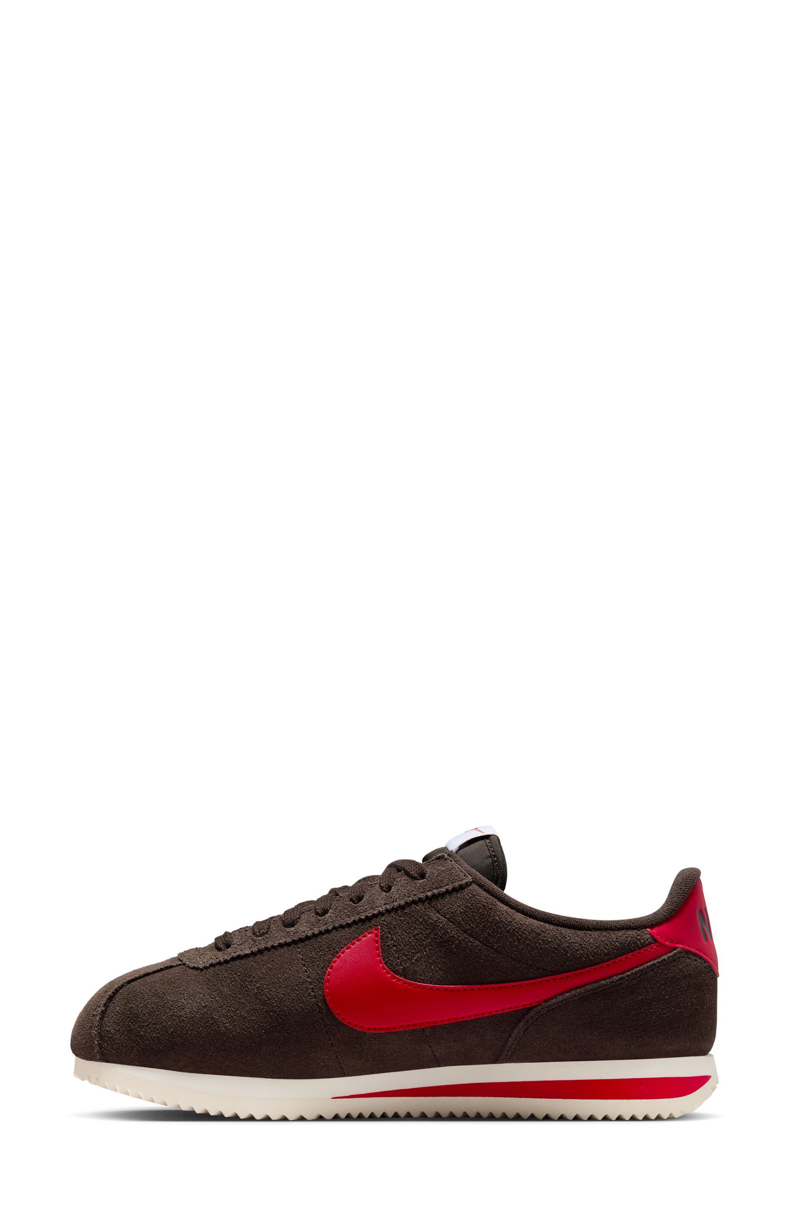 Nike Cortez Suede Sneaker in Velvet Brown/Red/Sail at Nordstrom - 6