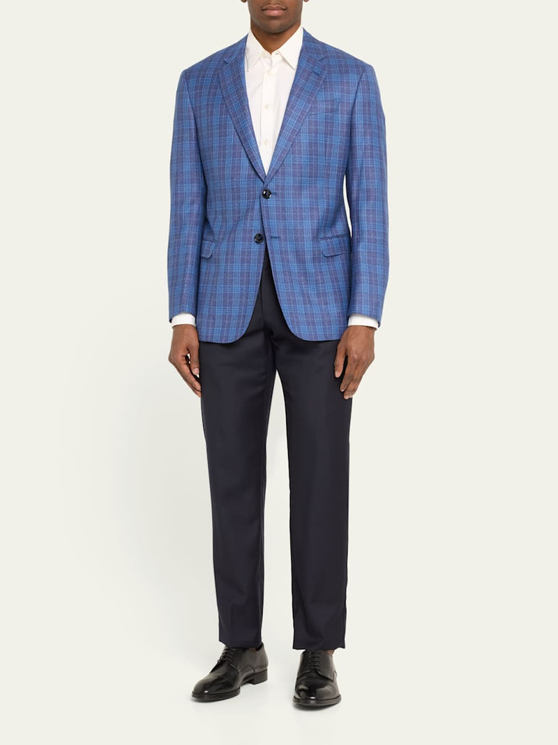 GIORGIO ARMANI Men's Plaid Wool Sport Coat outlook