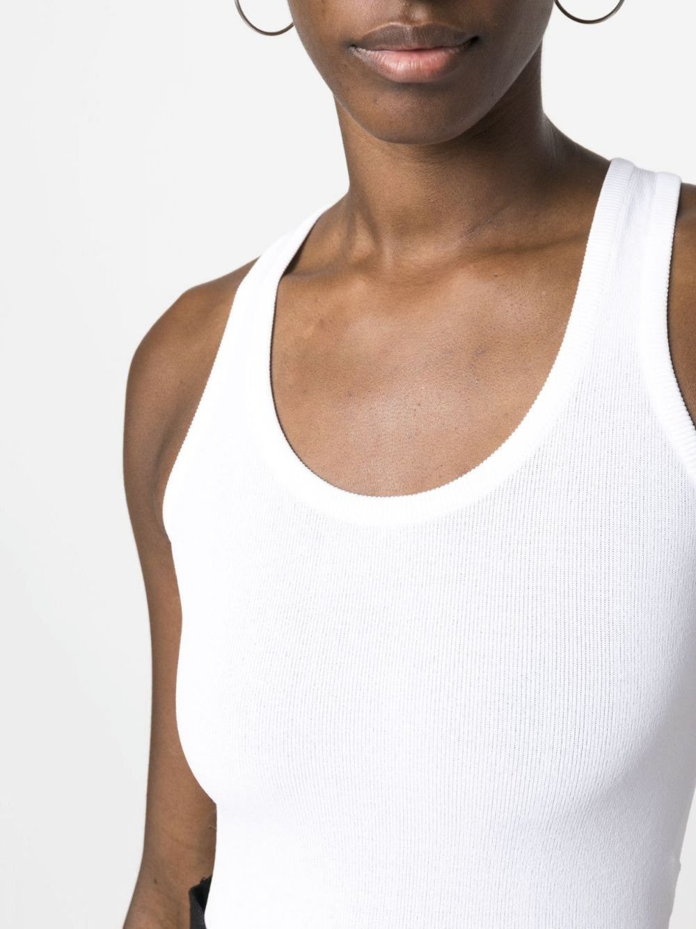 scoop-neck ribbed-knit bodysuit - 5