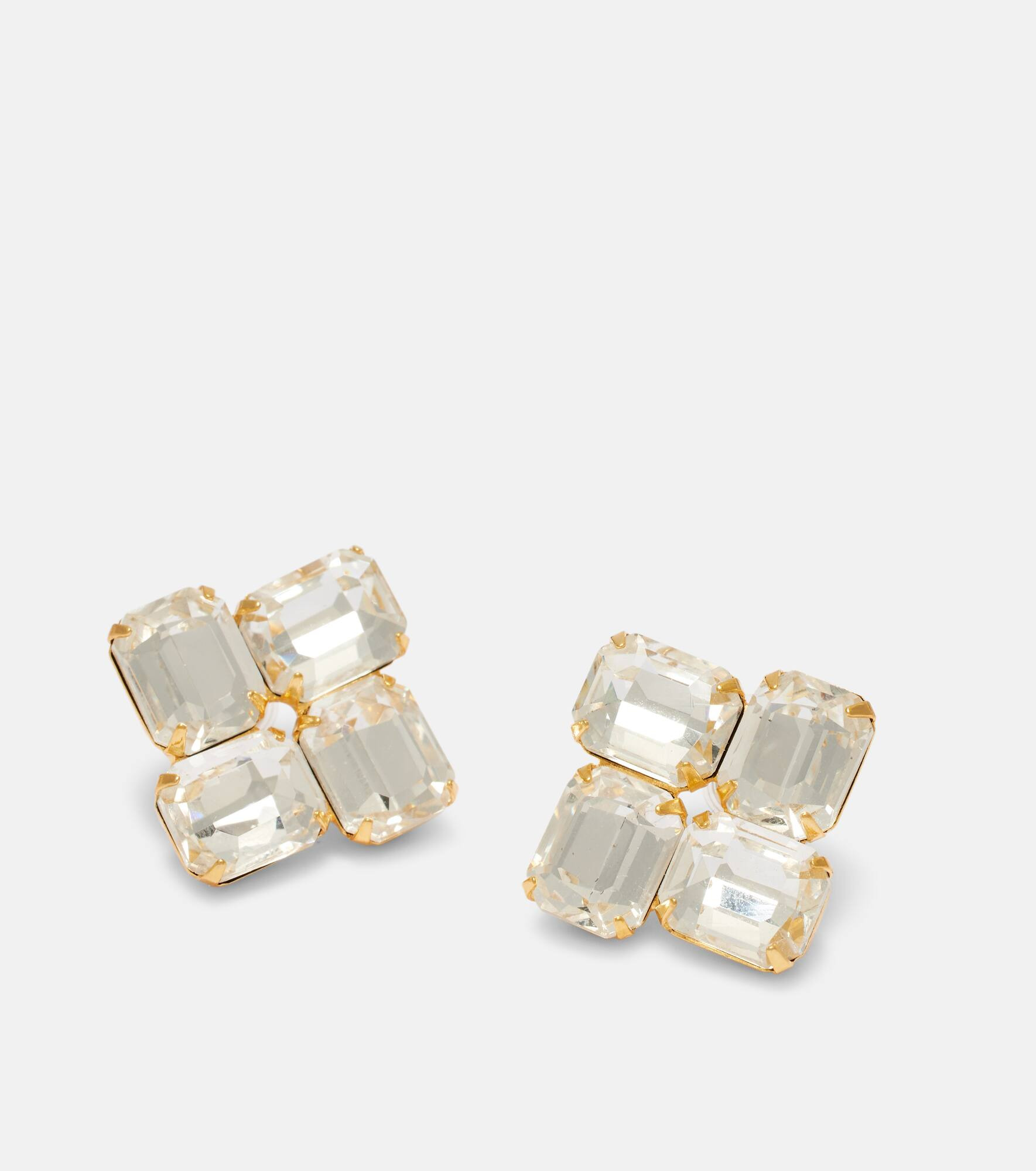 Piccolo crystal-embellished gold-plated earrings - 4
