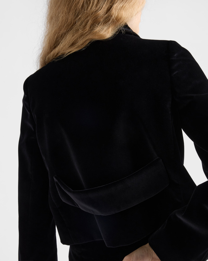 Single-breasted velvet jacket 6
