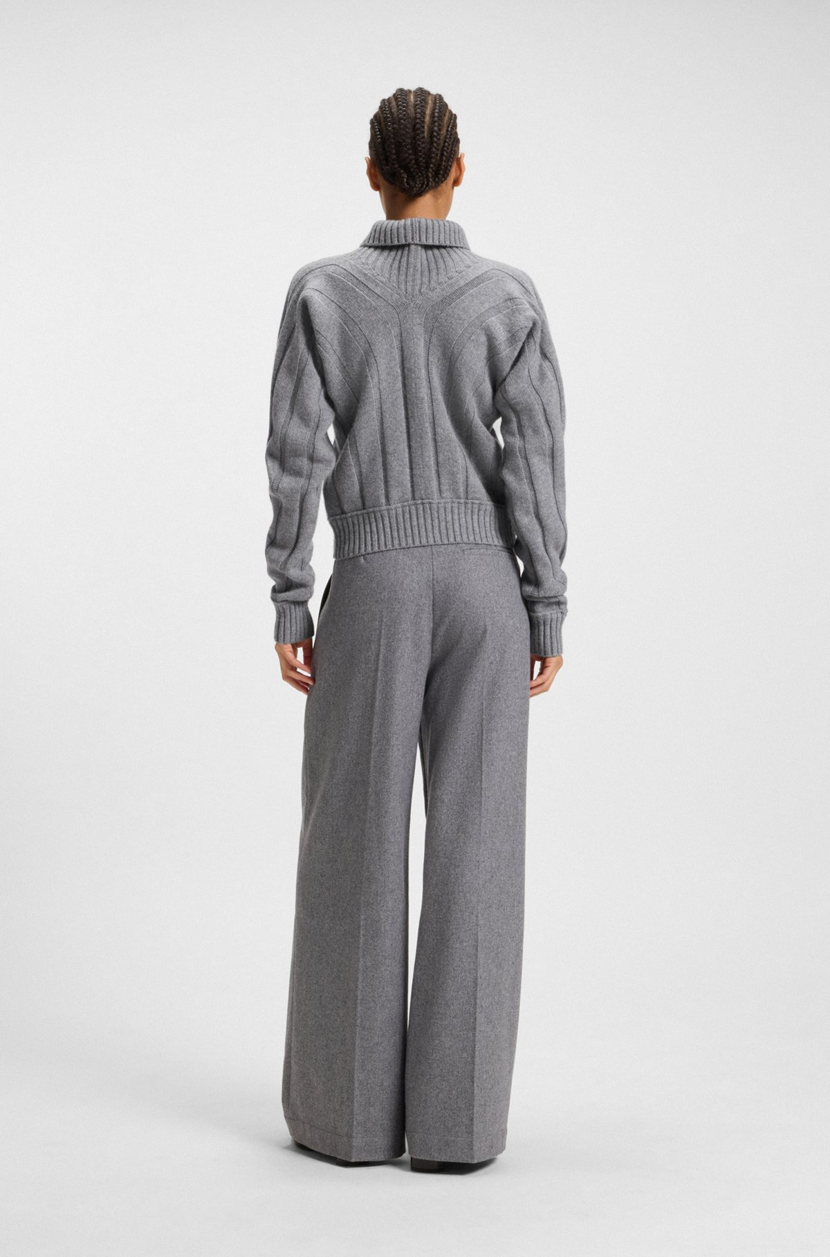 ROLLNECK SWEATER IN VIRGIN WOOL AND CASHMERE - 4