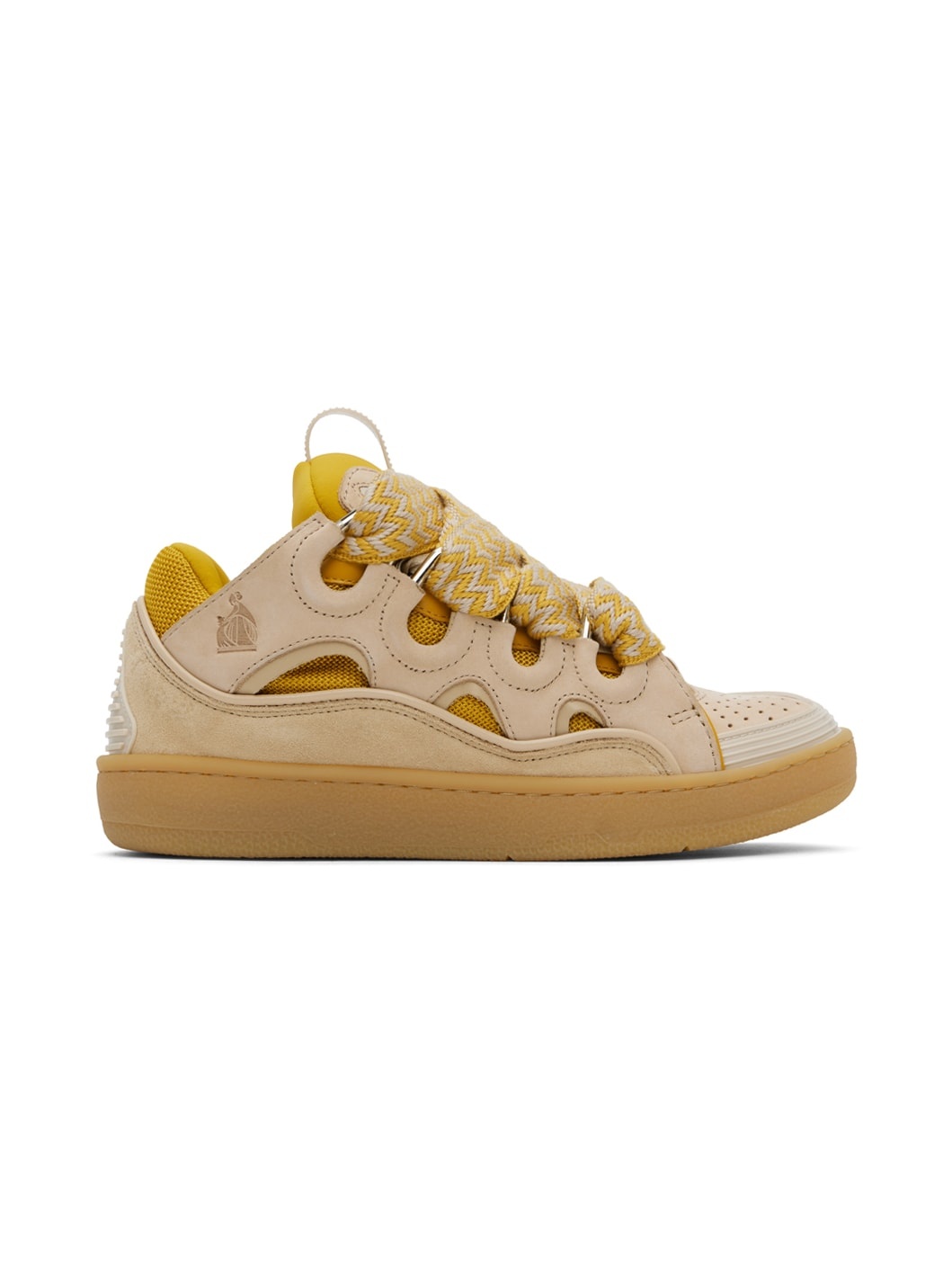 SSENSE Exclusive Beige & Yellow Curb Sneakers - 1