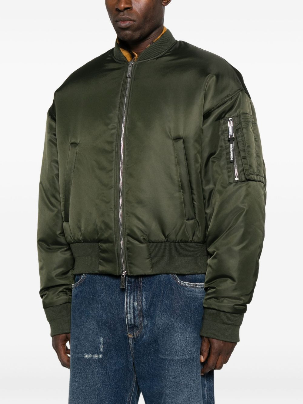 zip-front bomber jacket - 3