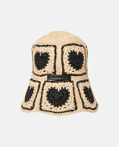 Stella McCartney Heart Crochet Bucket Hat outlook