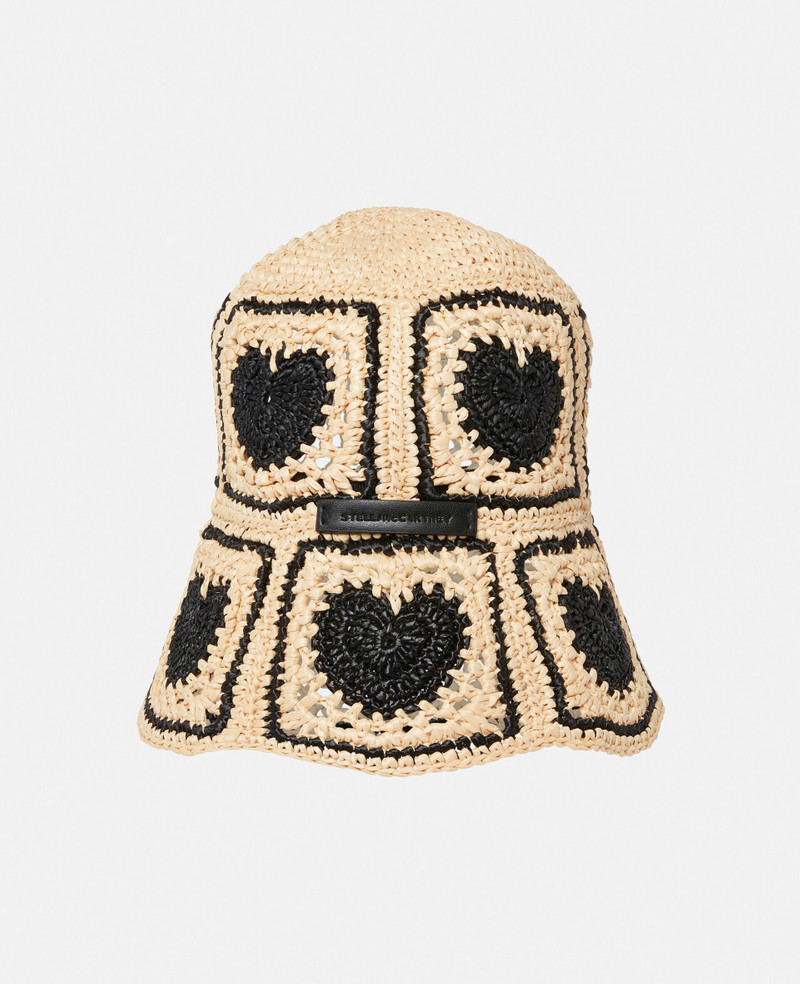 Stella McCartney Heart Crochet Bucket Hat outlook