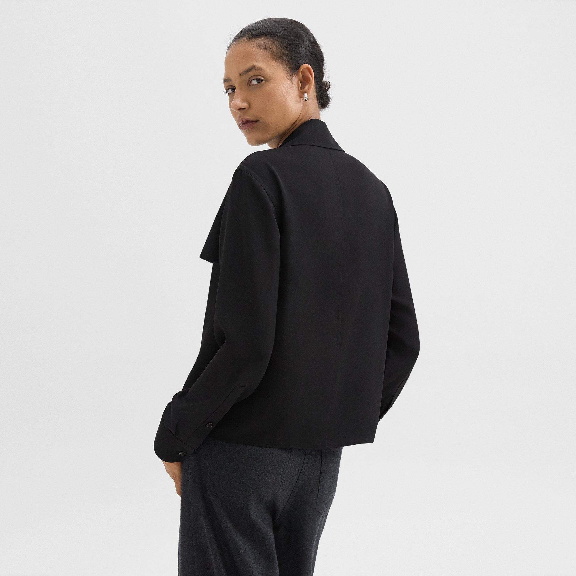 Trench Blouse in Recycled Georgette - 4
