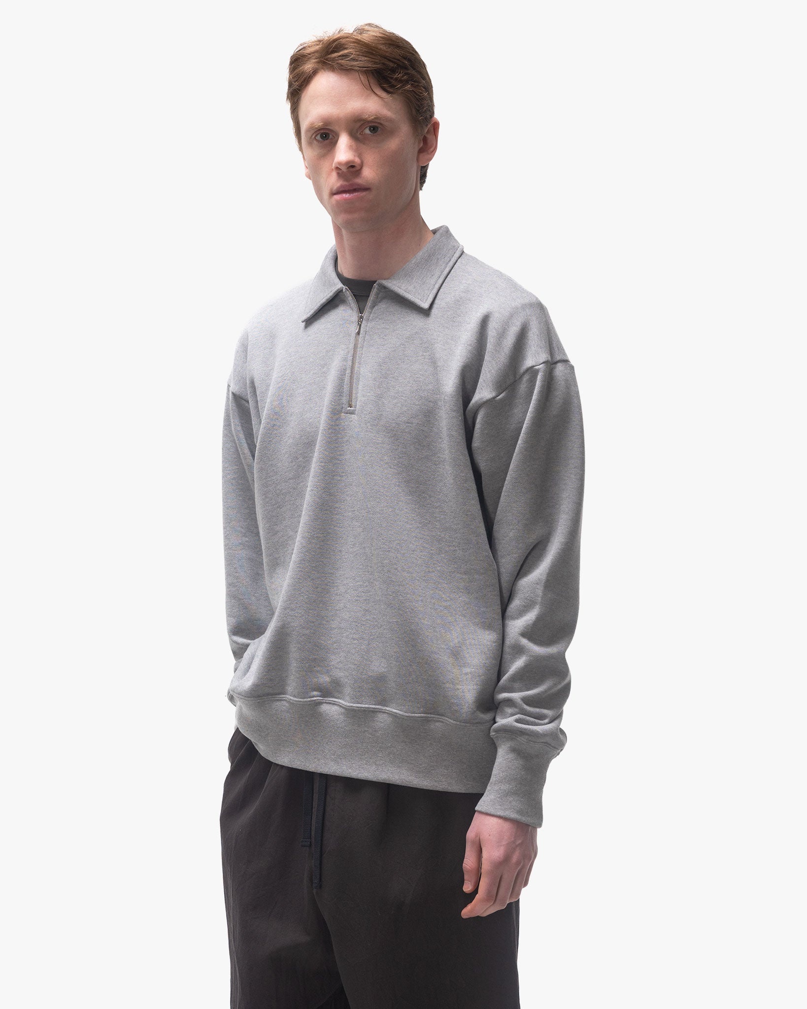 Suvin Sweat Halfzip Pullover Feather Grey - 4