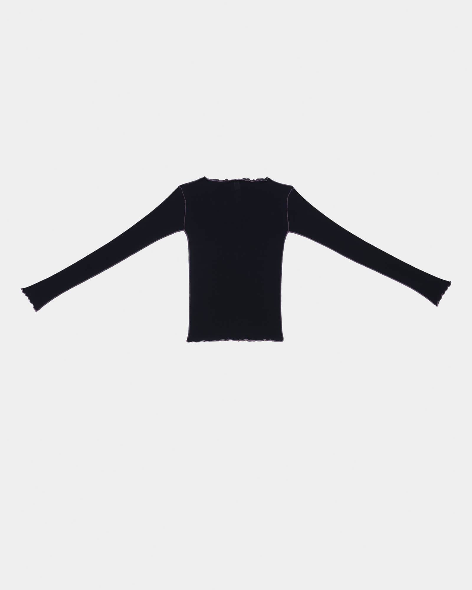 Vein Long Sleeve Tee - Fine Organic Cotton Rib - 9