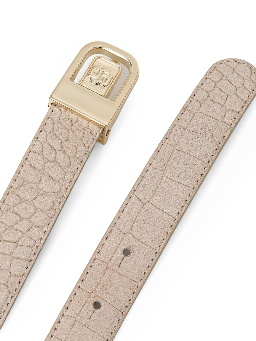 crocodile-embossed belt - 2