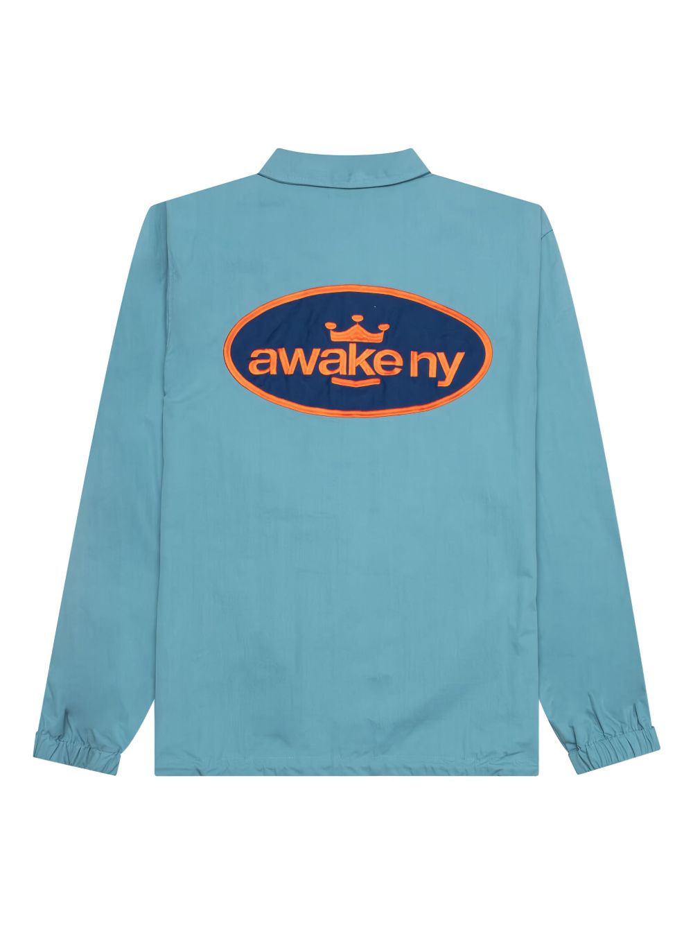 logo-patch twill jacket - 2