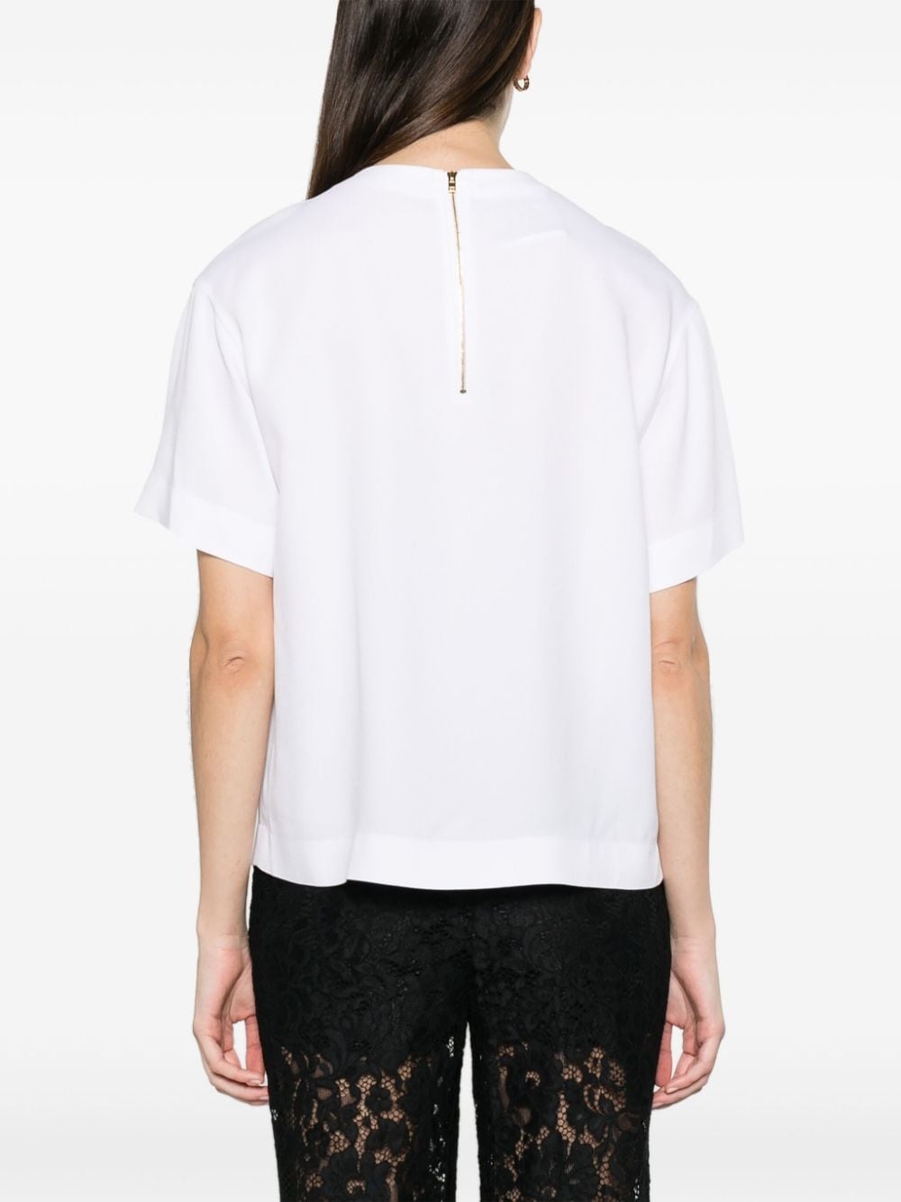 graphic-print crepe T-shirt - 4