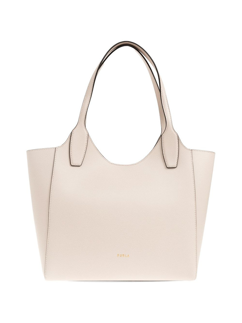 small Lea flap leather tote bag 3
