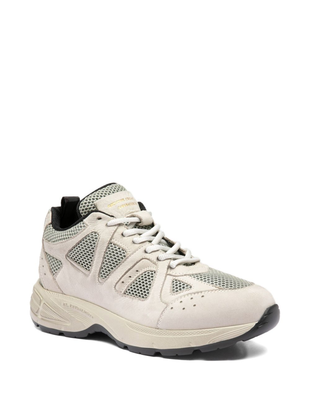 leather mesh sneakers - 2