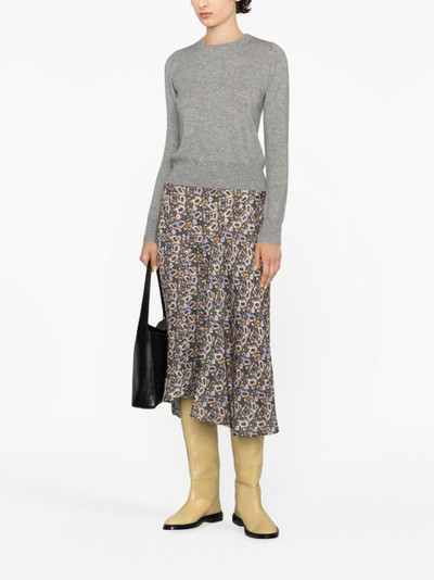 Isabel Marant Lisanne asymmetric satin skirt outlook