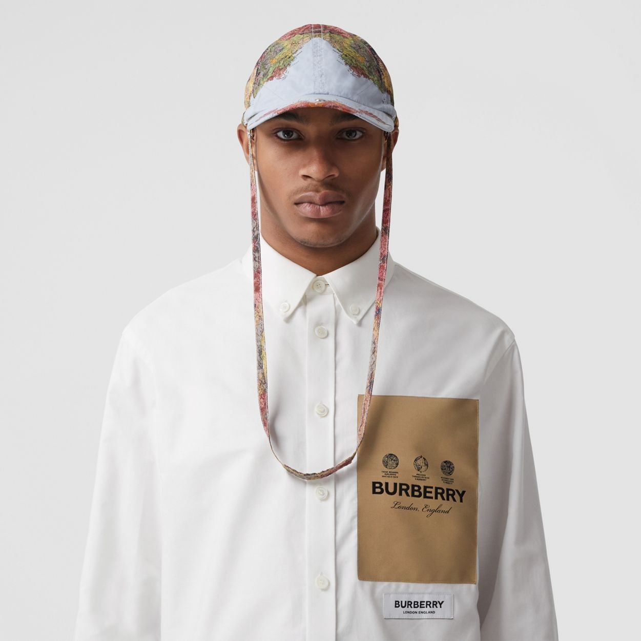 Label Appliqué Cotton Oxford Oversized Shirt - 3