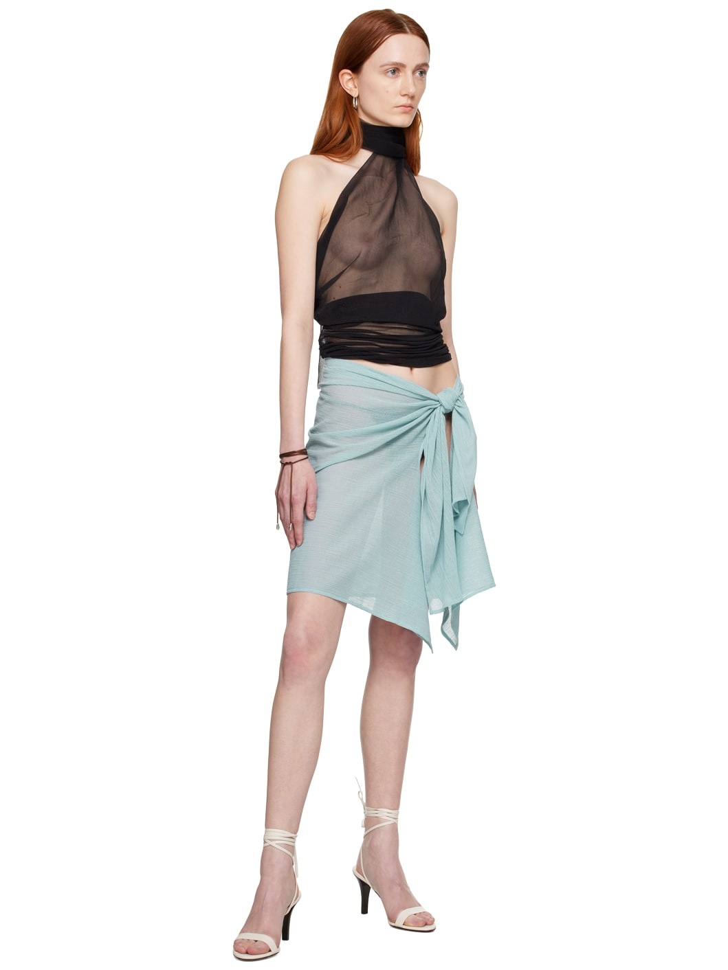 Blue Pareo Miniskirt - 4