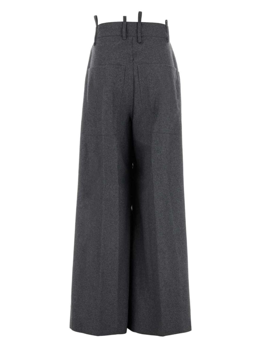 wool wide-leg trousers - 2