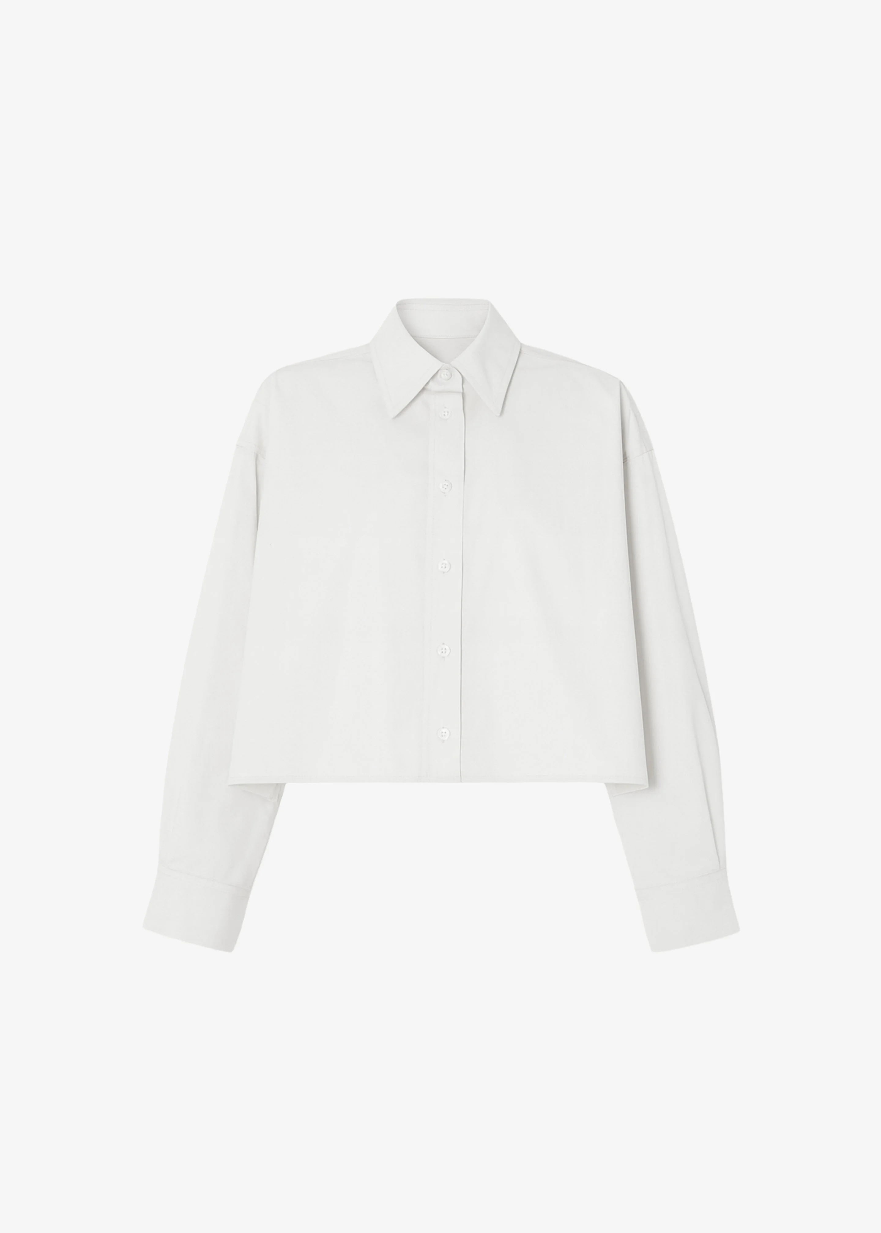 Arlen Cotton Boxy Shirt - White - 1