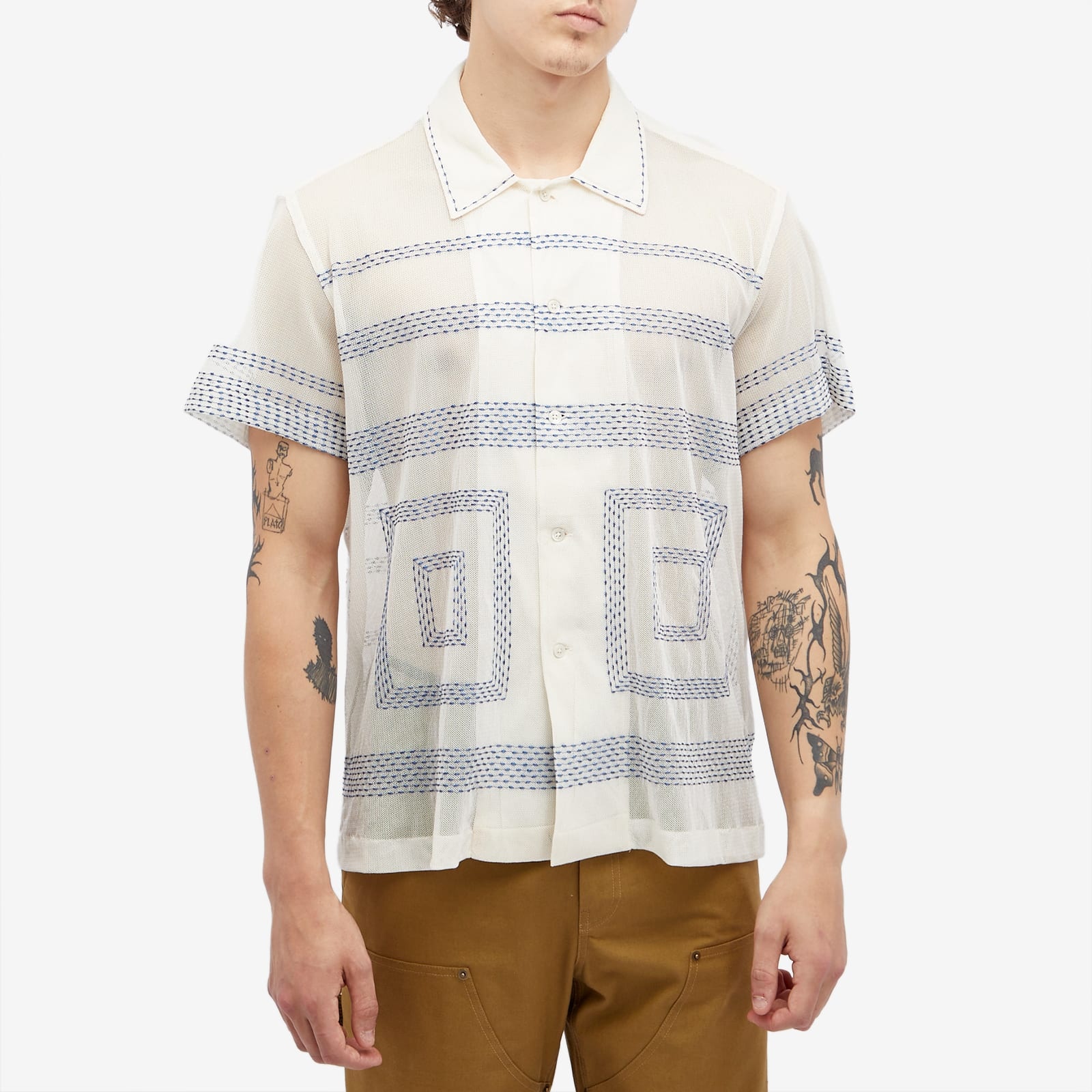 BODE Tile Stitch Vacation Shirt - 2