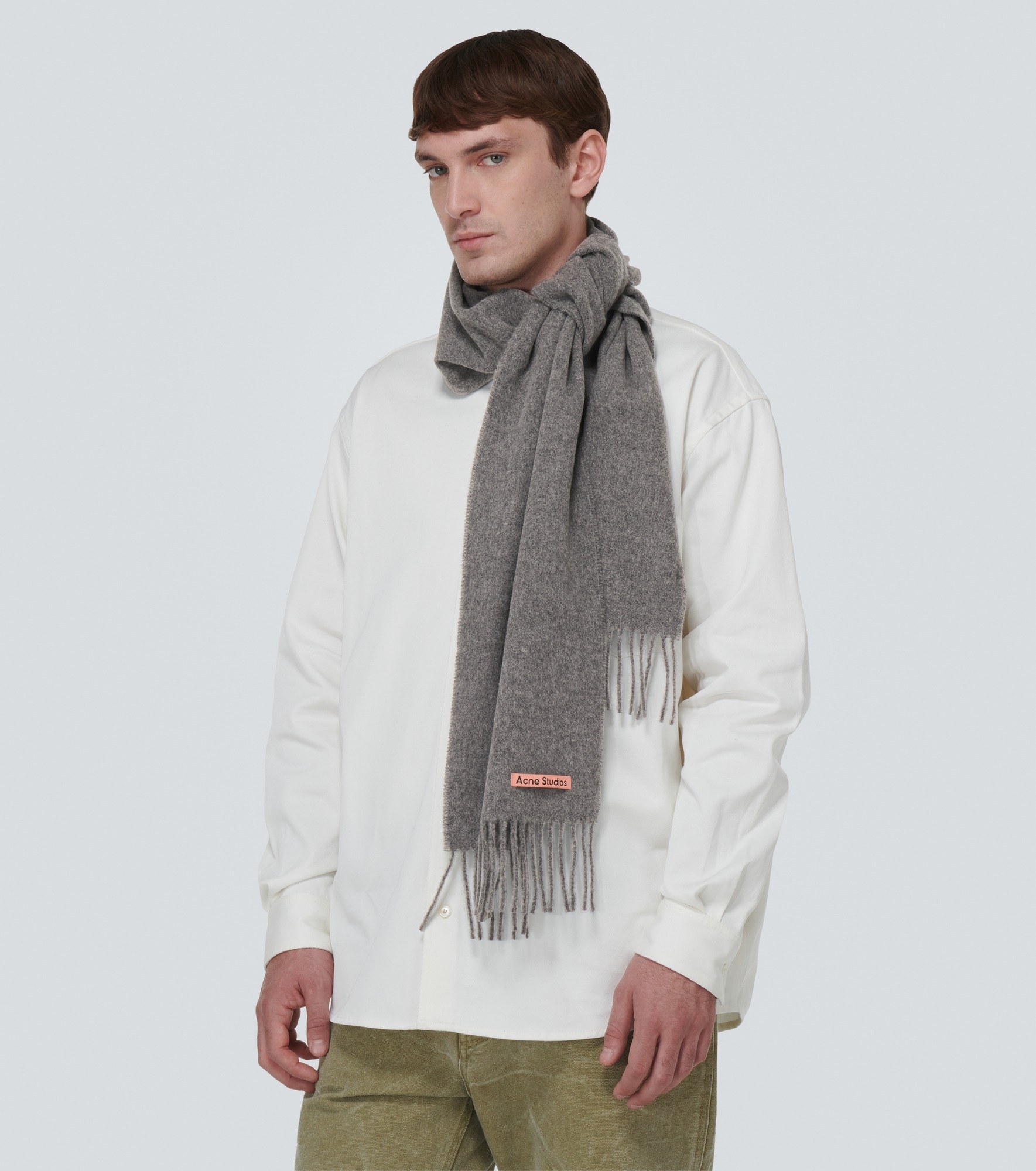 Fringed wool scarf - 2