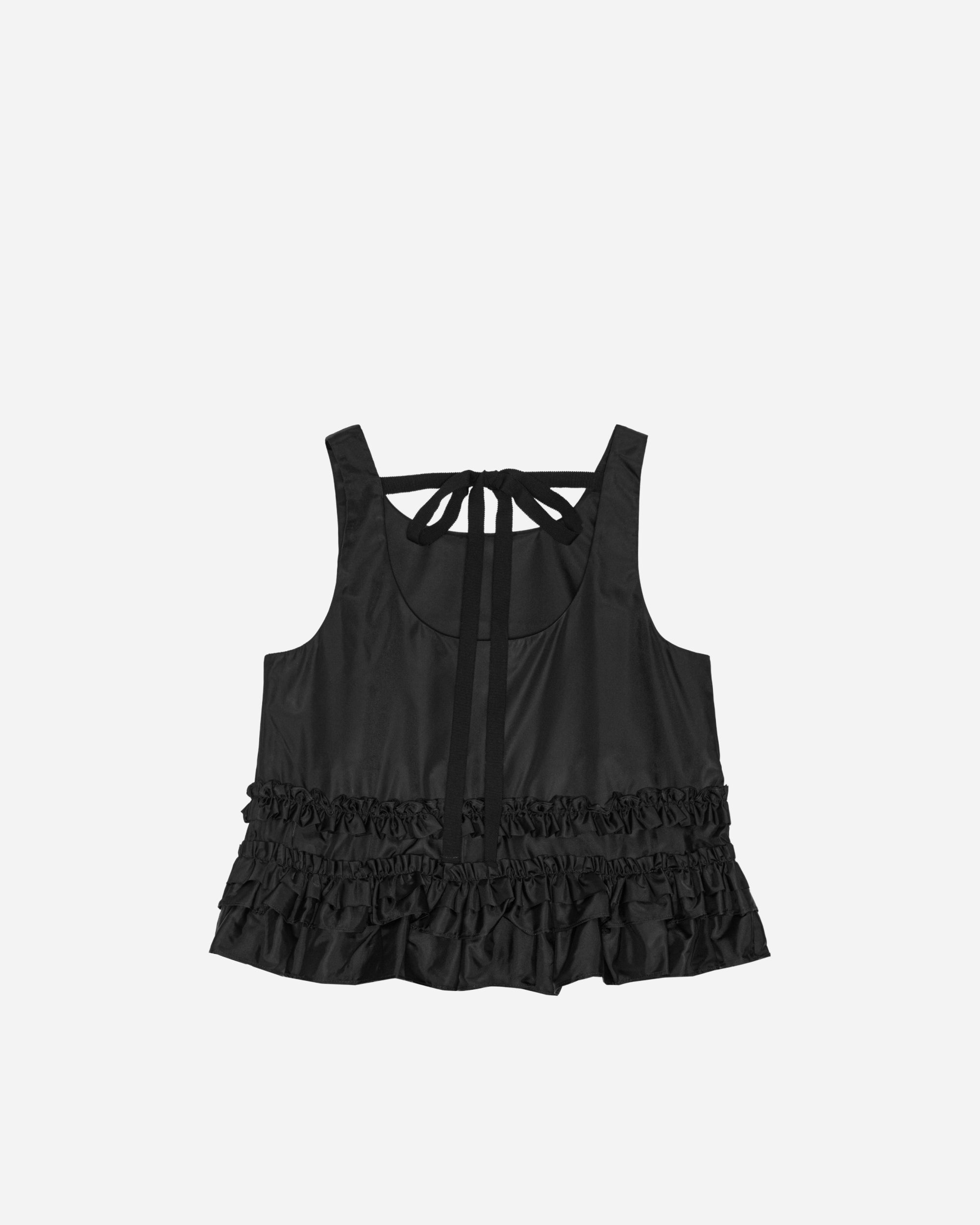 Duchesse Nylon Open Back Frill Top - 3
