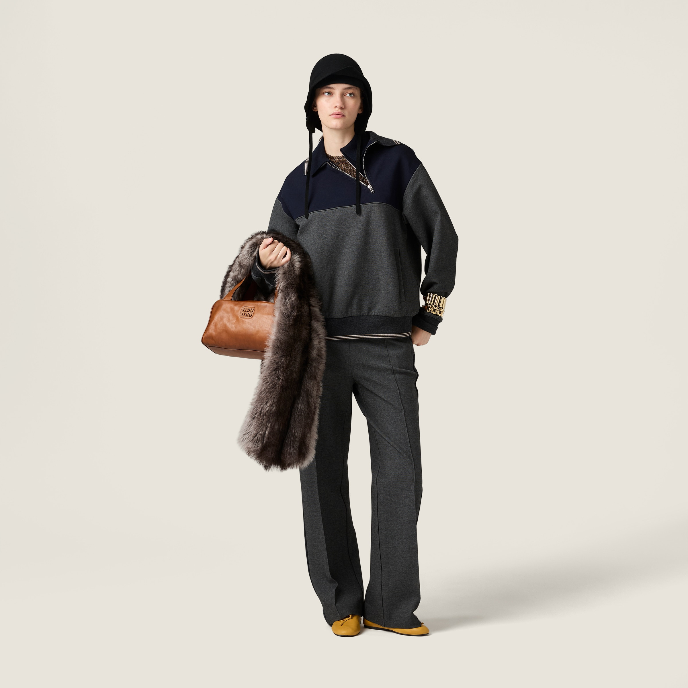 Fabric stitch knit pants - 2