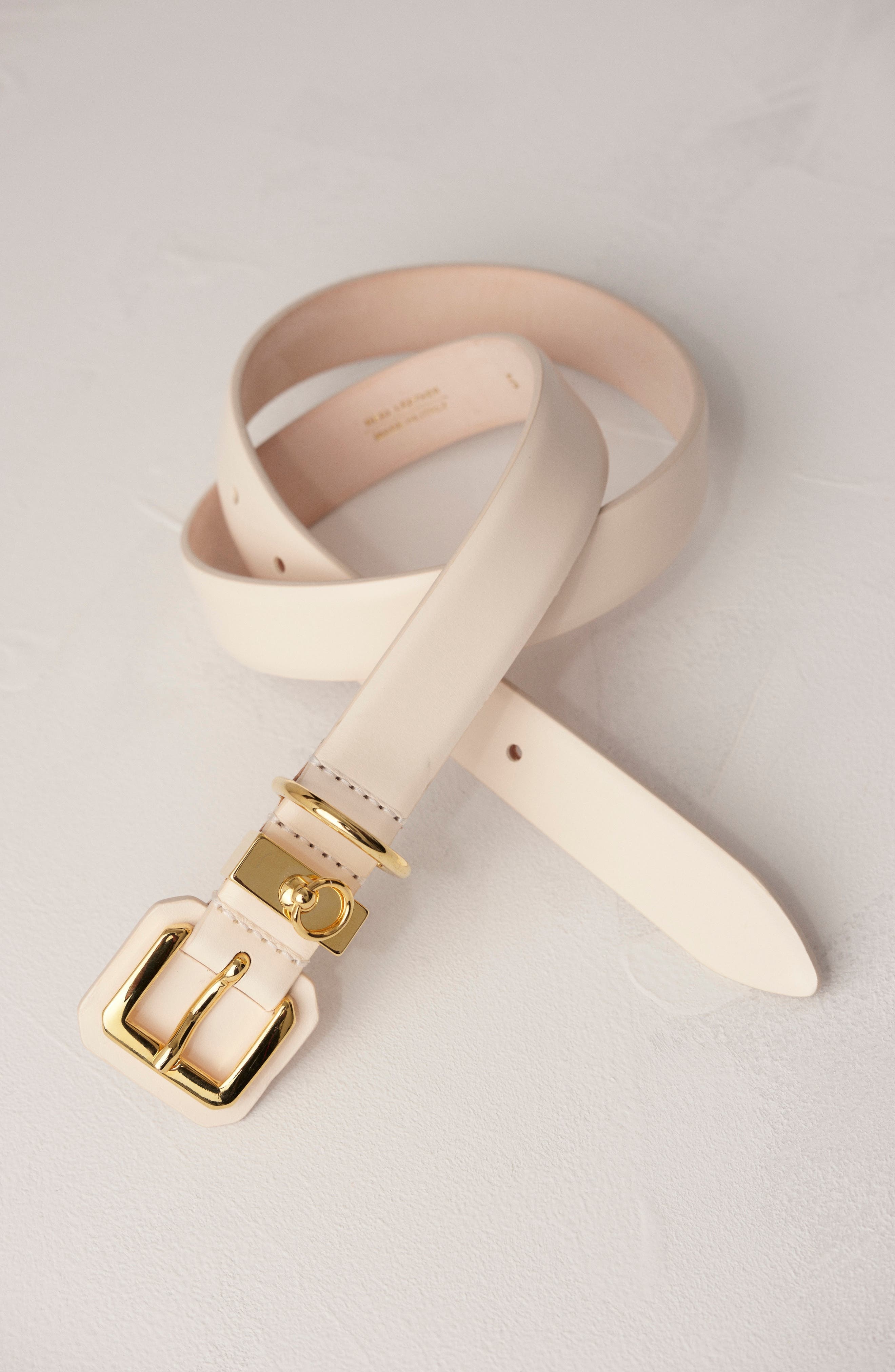 Déhanche Jolinard Leather Belt in Ivory/gold at Nordstrom - 2