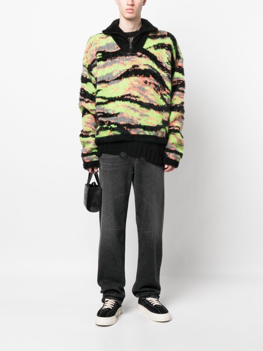 tiger-print knit jumper - 2