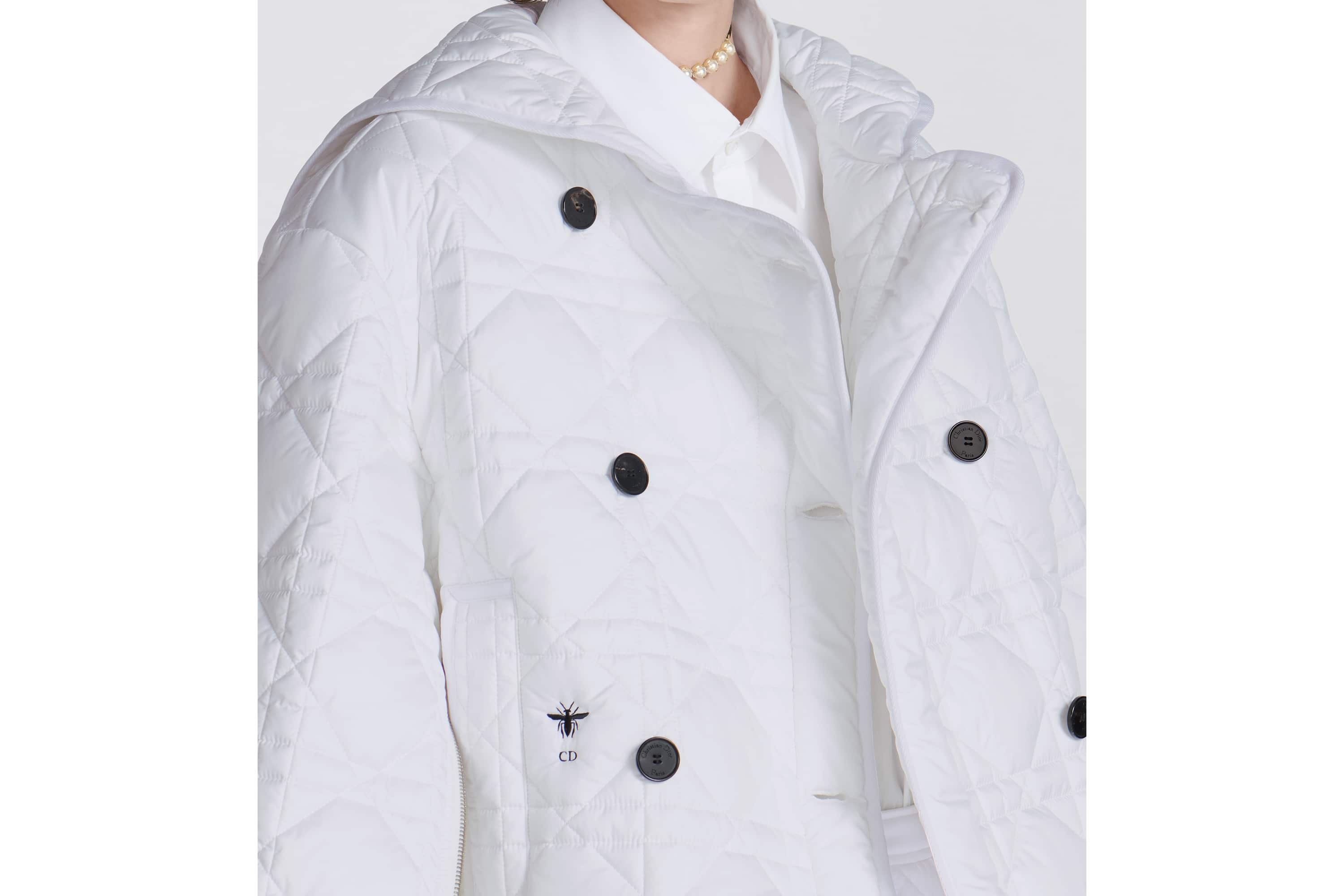 Cropped Macrocannage Peacoat - 7