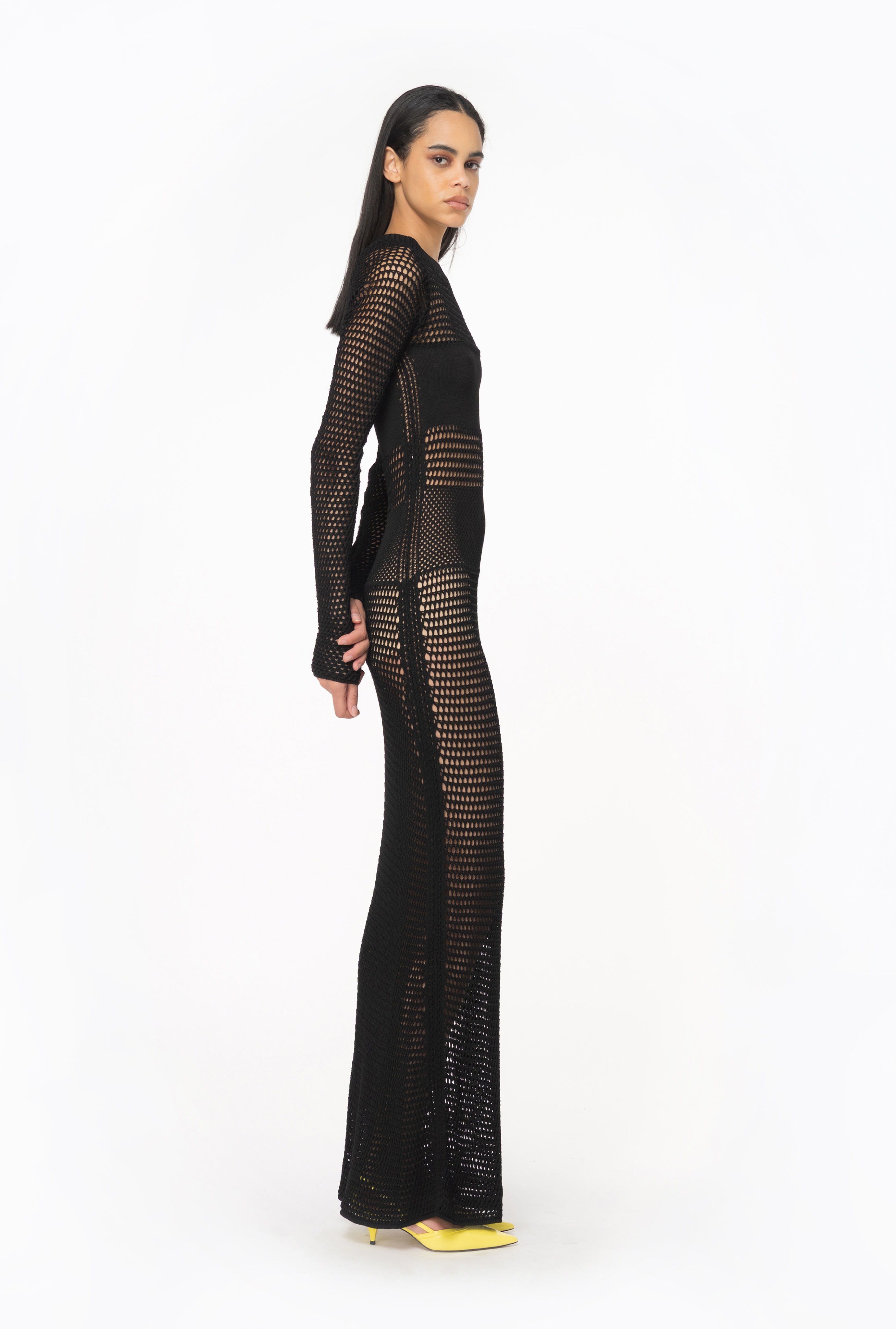 LONG MESH DRESS - 4