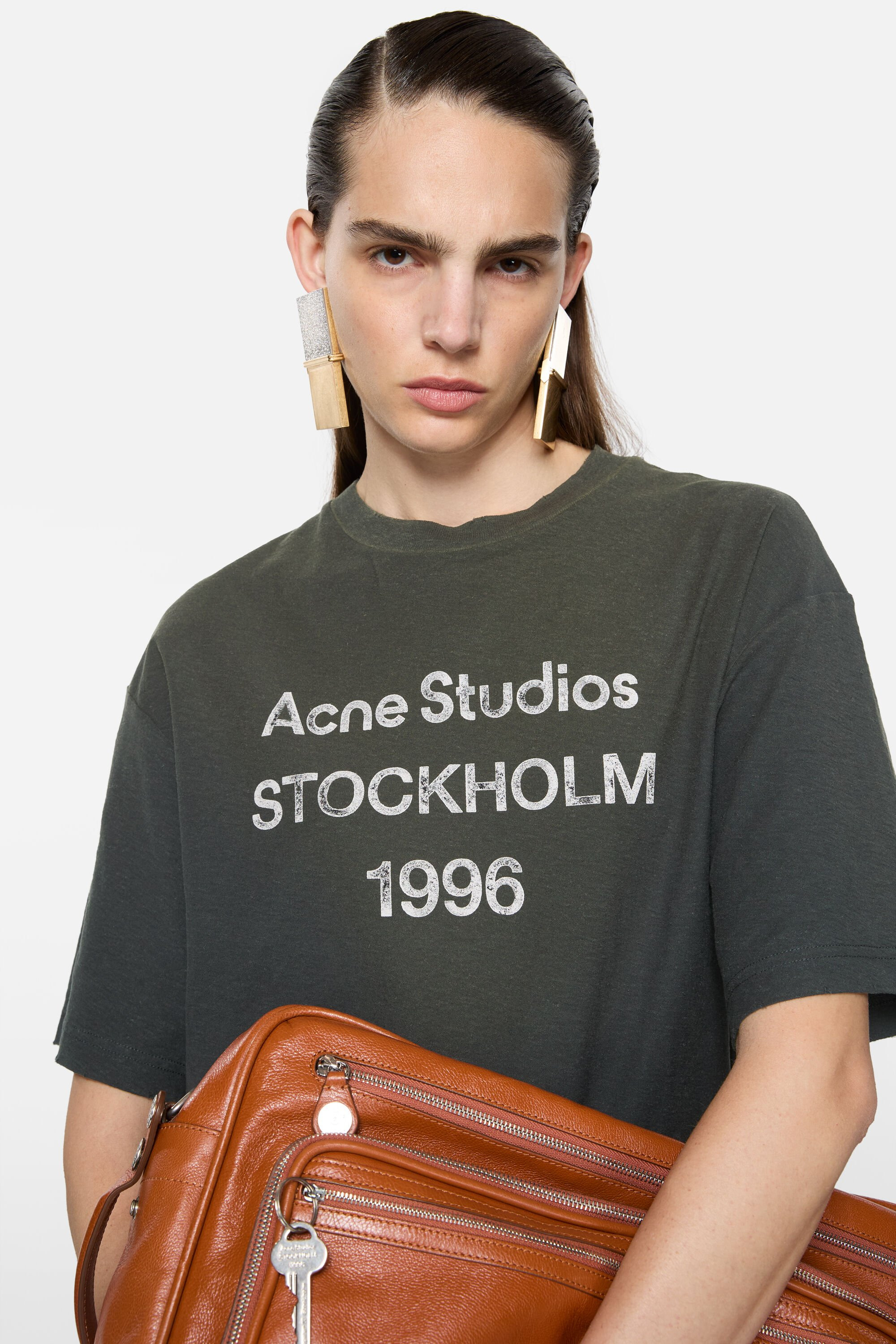 Logo t-shirt - Relaxed fit - Faded black - 4