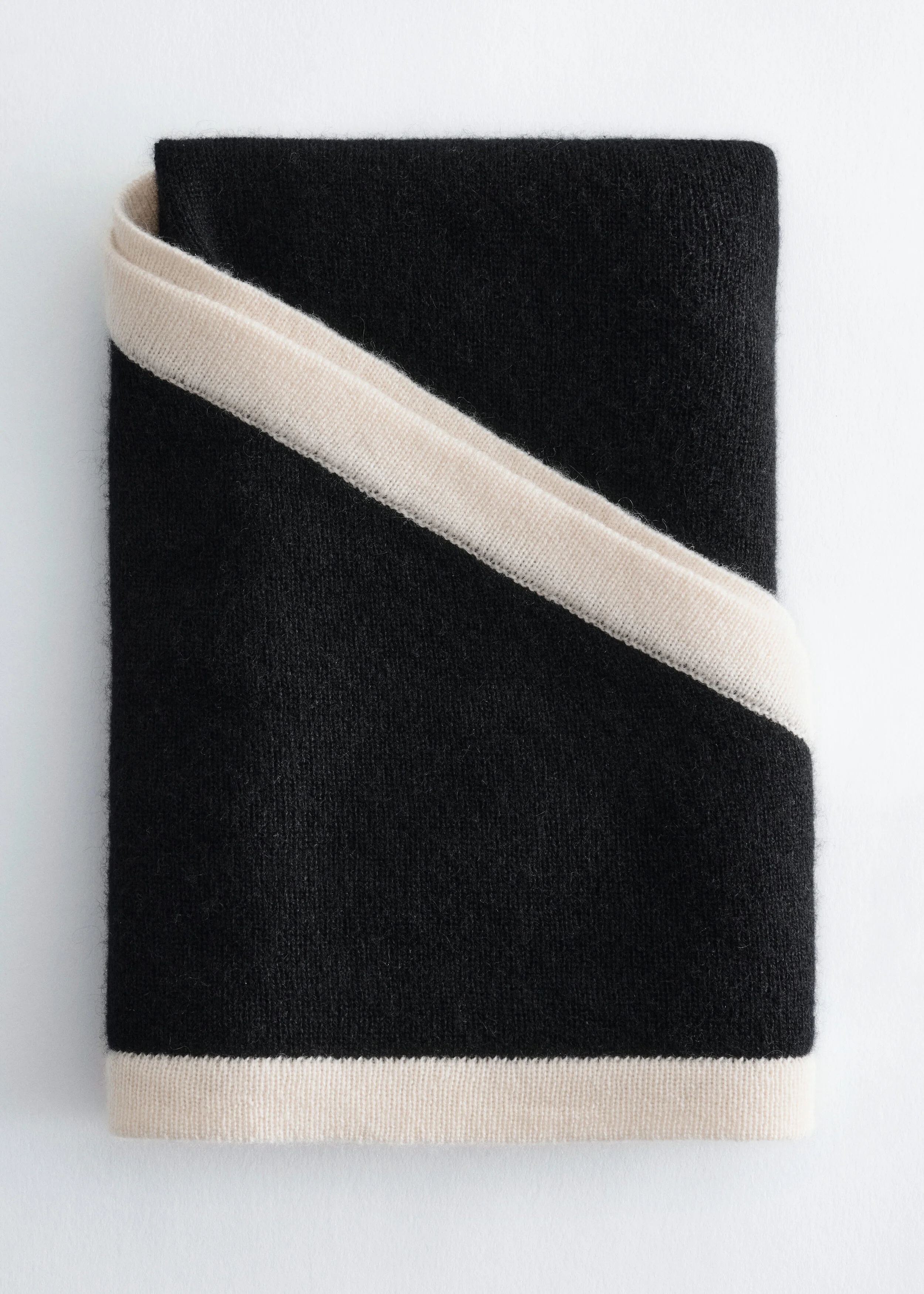 Silk-Cashmere Triangle Scarf - 1
