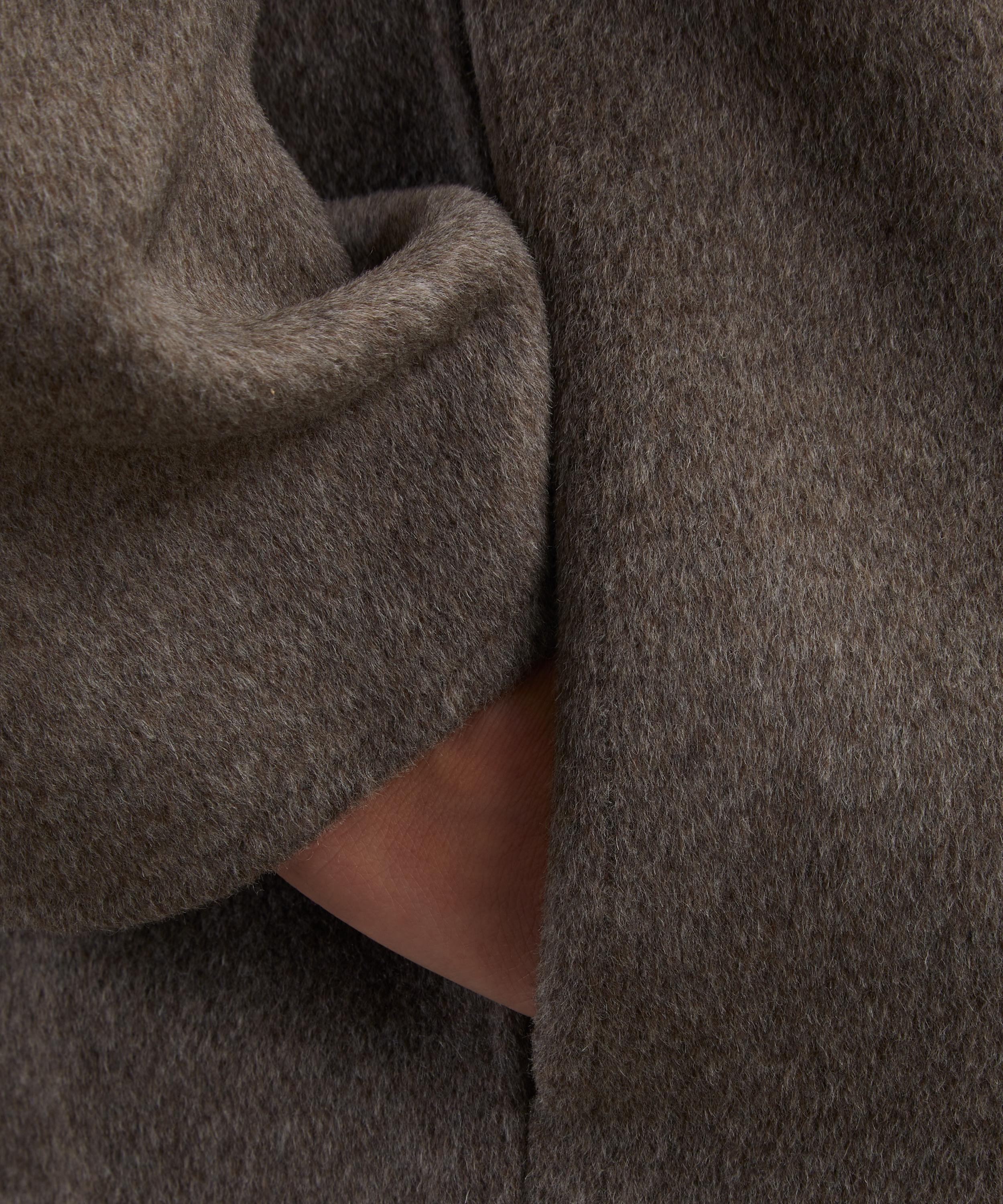 Dunne Wool-Cashmere Drap Short Coat - 5