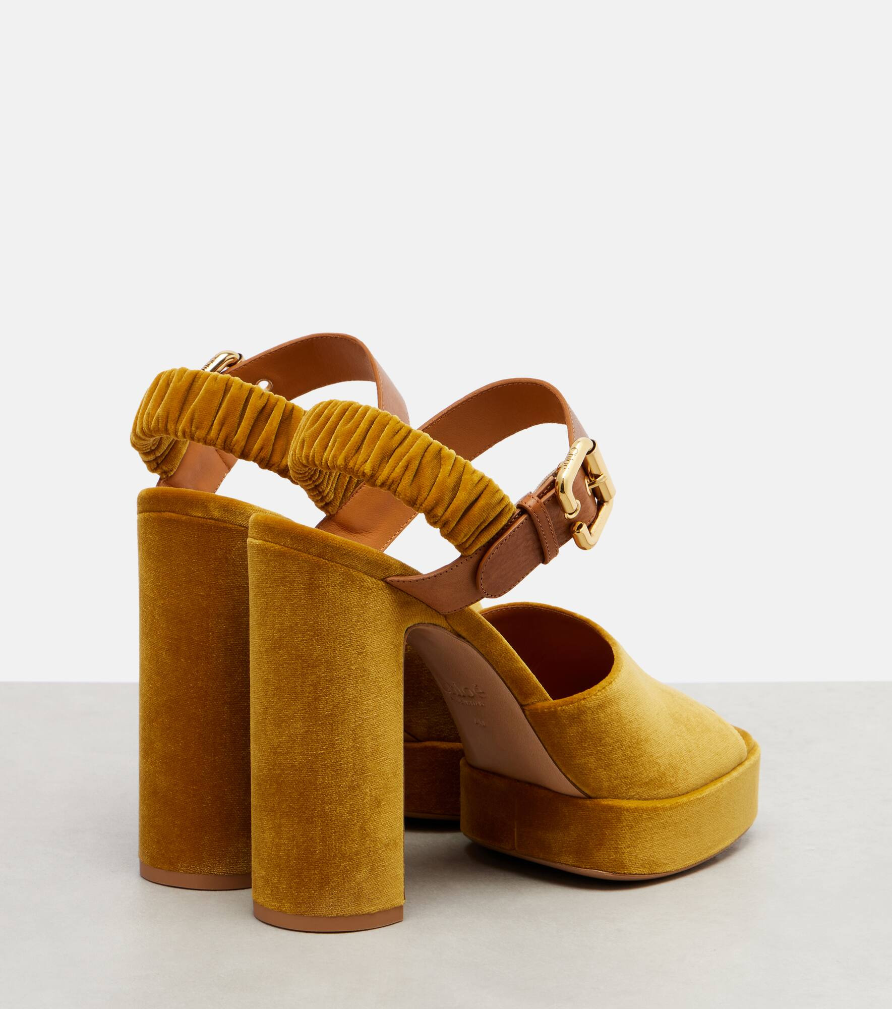 Aria 95 velvet platform sandals - 2
