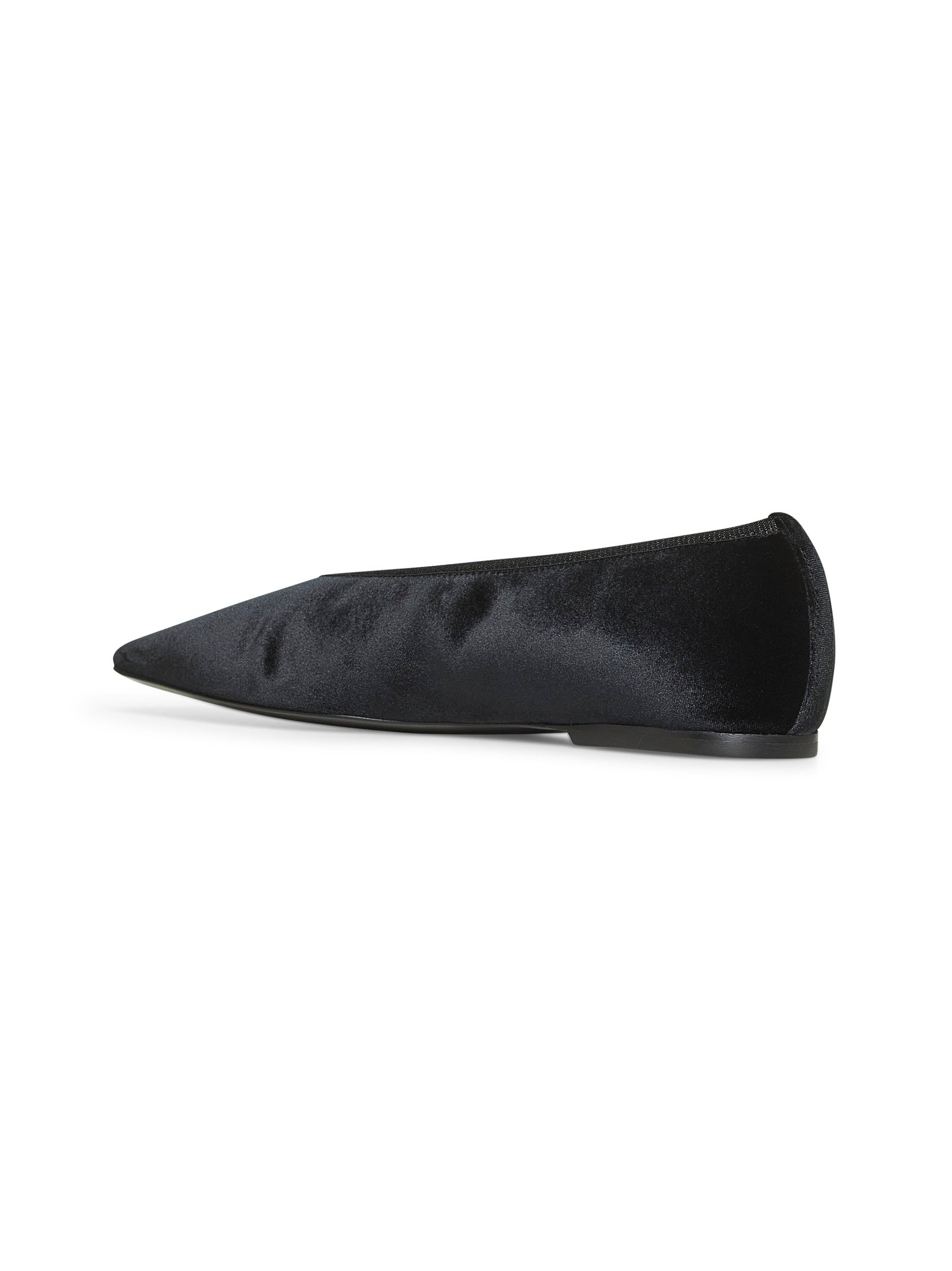 Black velvet Minimalist ballet flats - 3