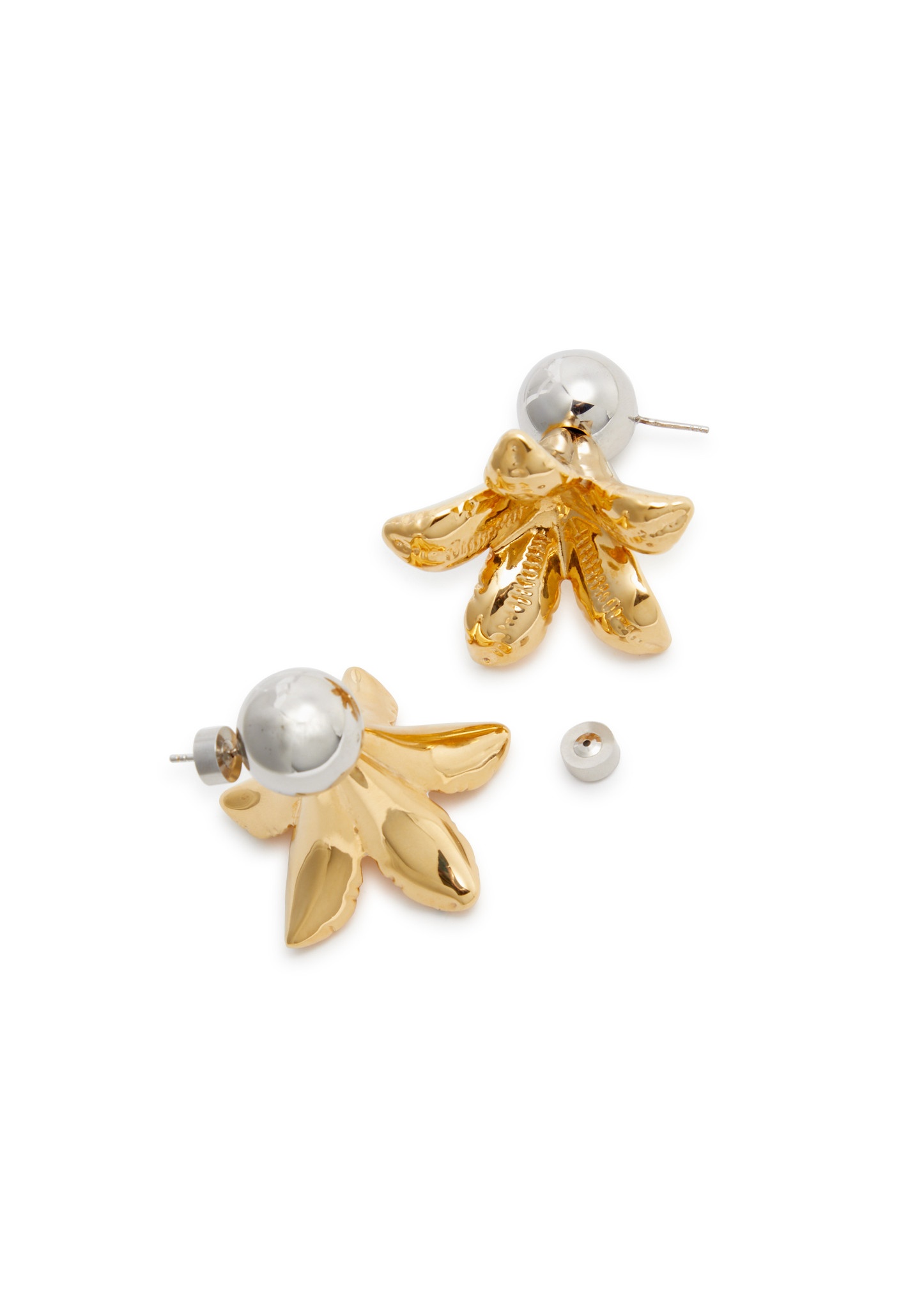 Orchid two-tone drop earrings - 3