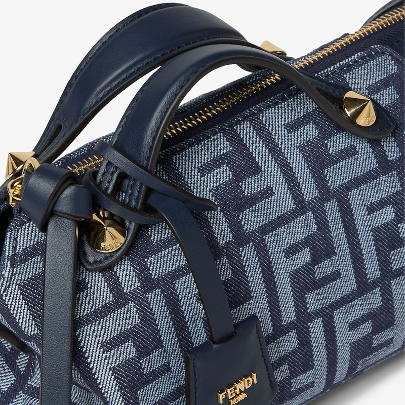 By The Way Soft Mini Dark blue denim-effect FF jacquard mini-bag 7