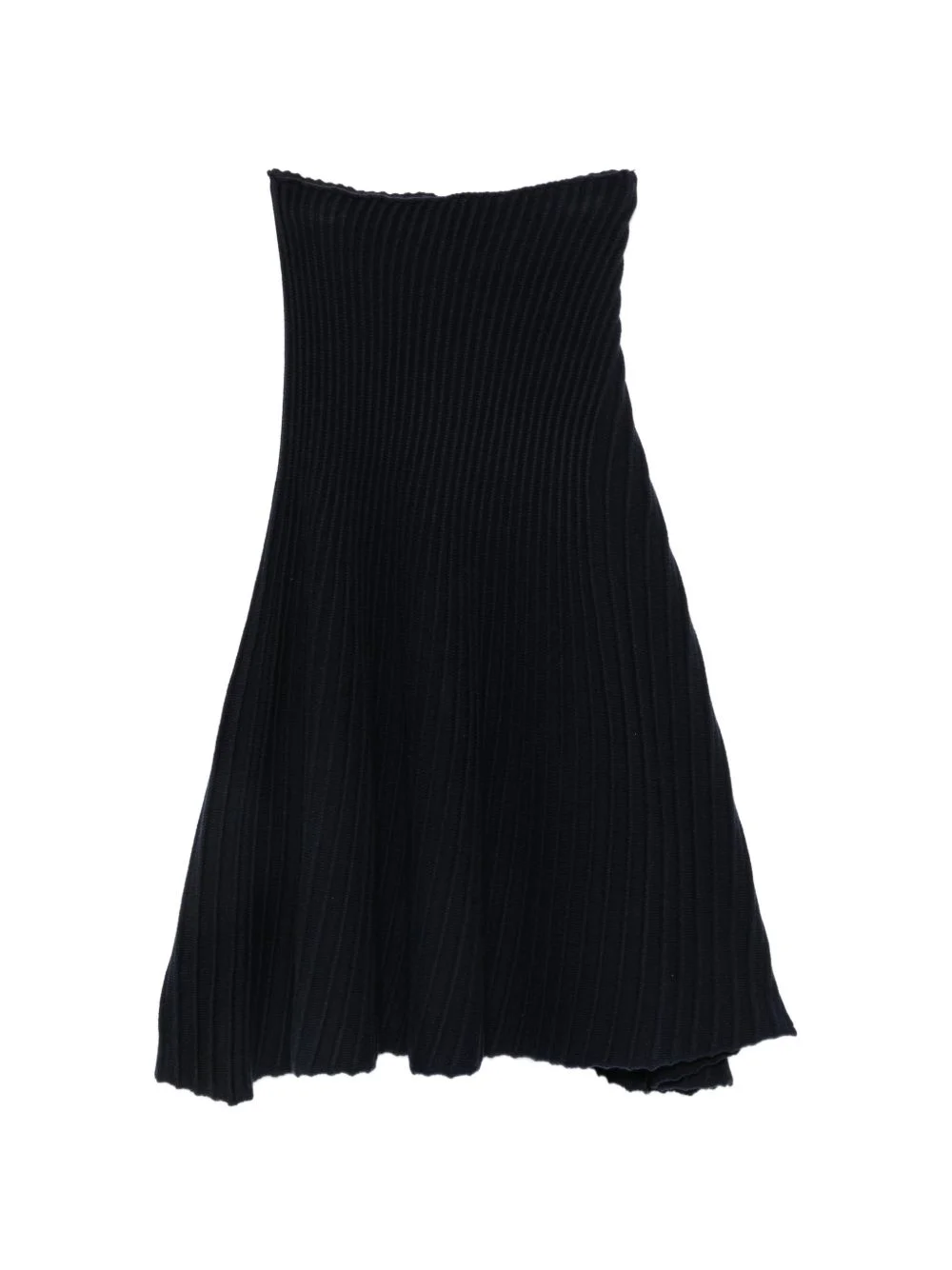 ribbed-knit flared midi skirt - 1