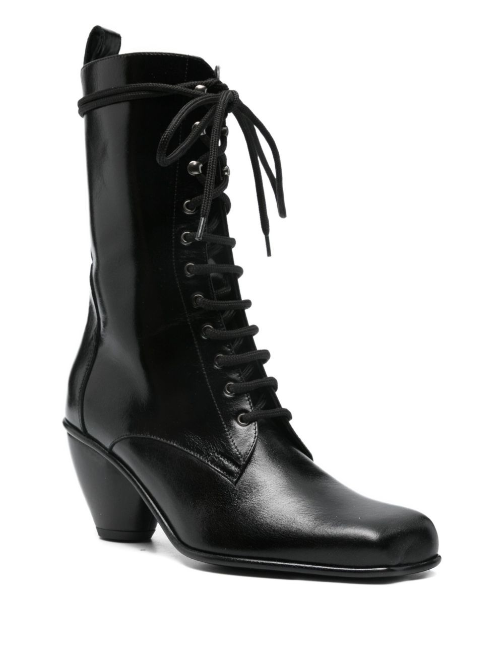 65mm lace-up leather boots - 2