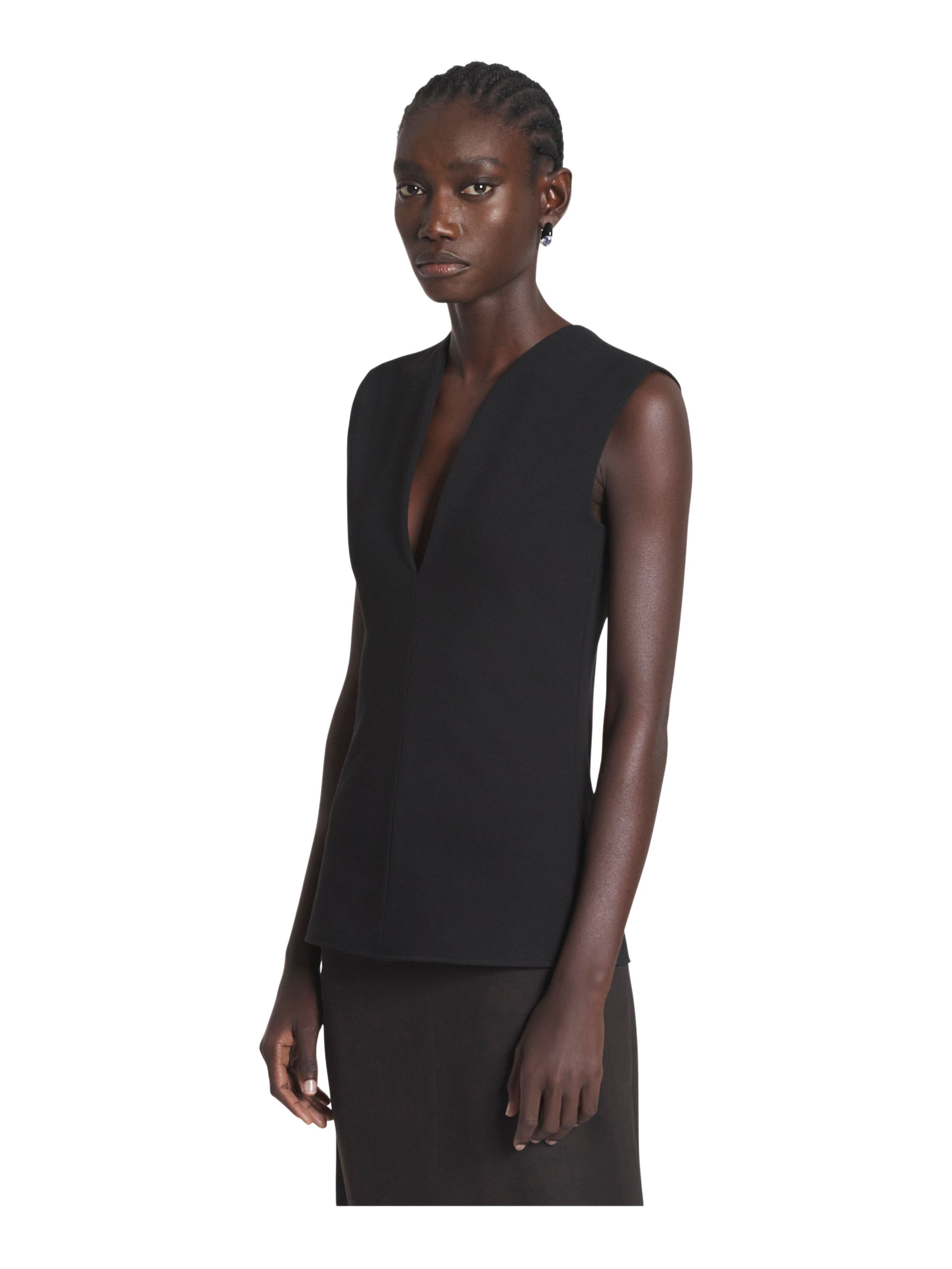 Lanvin Jersey Top With A Plunging Neckline in Black at Nordstrom - 3