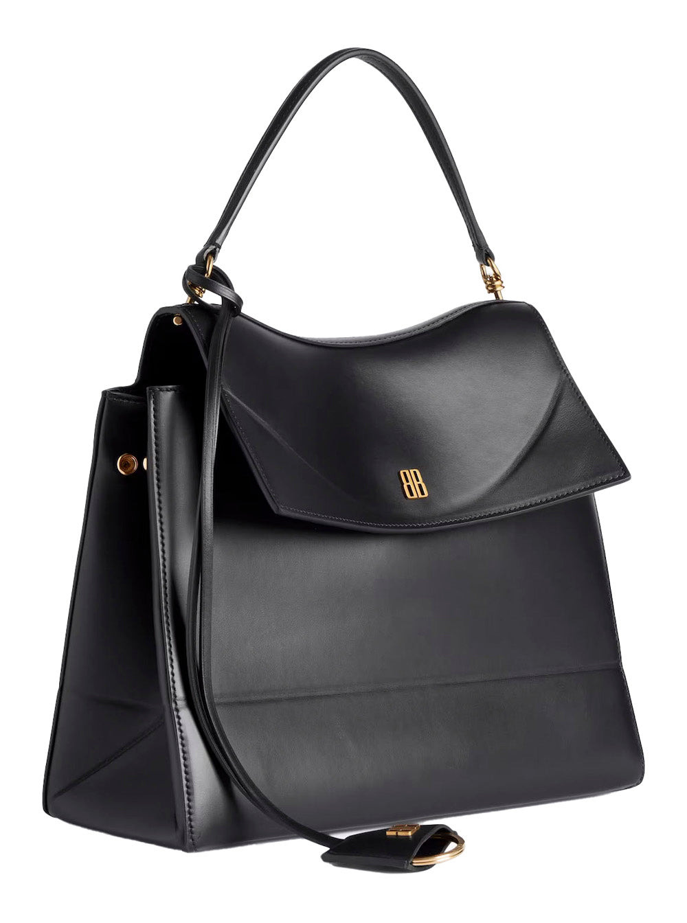 Balenciaga Women 'Nano' Black Medium Handbag With Adjustable And Removable Shoulder Strap And Emboss - 2