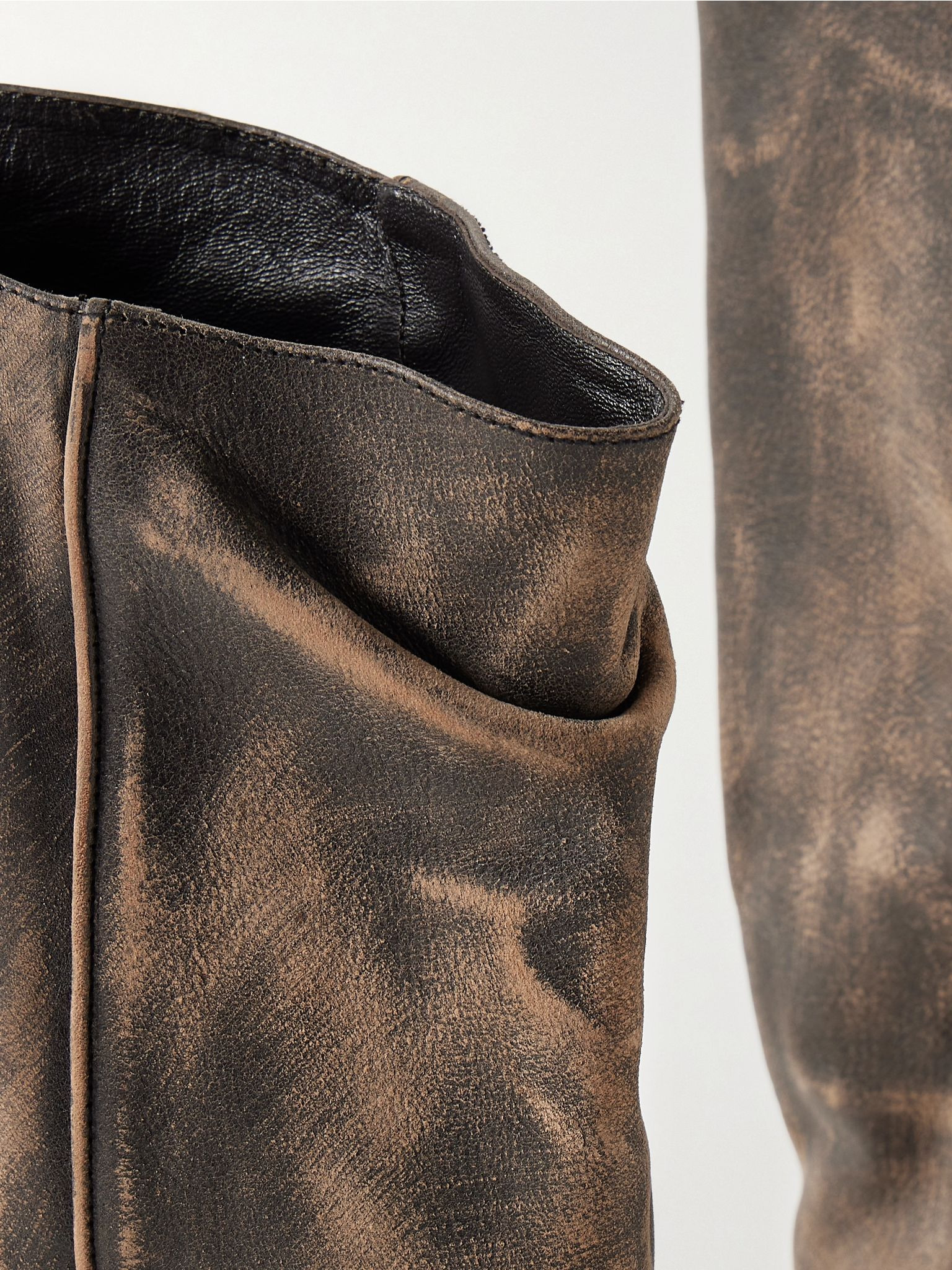 Clive leather boots Beige - 4
