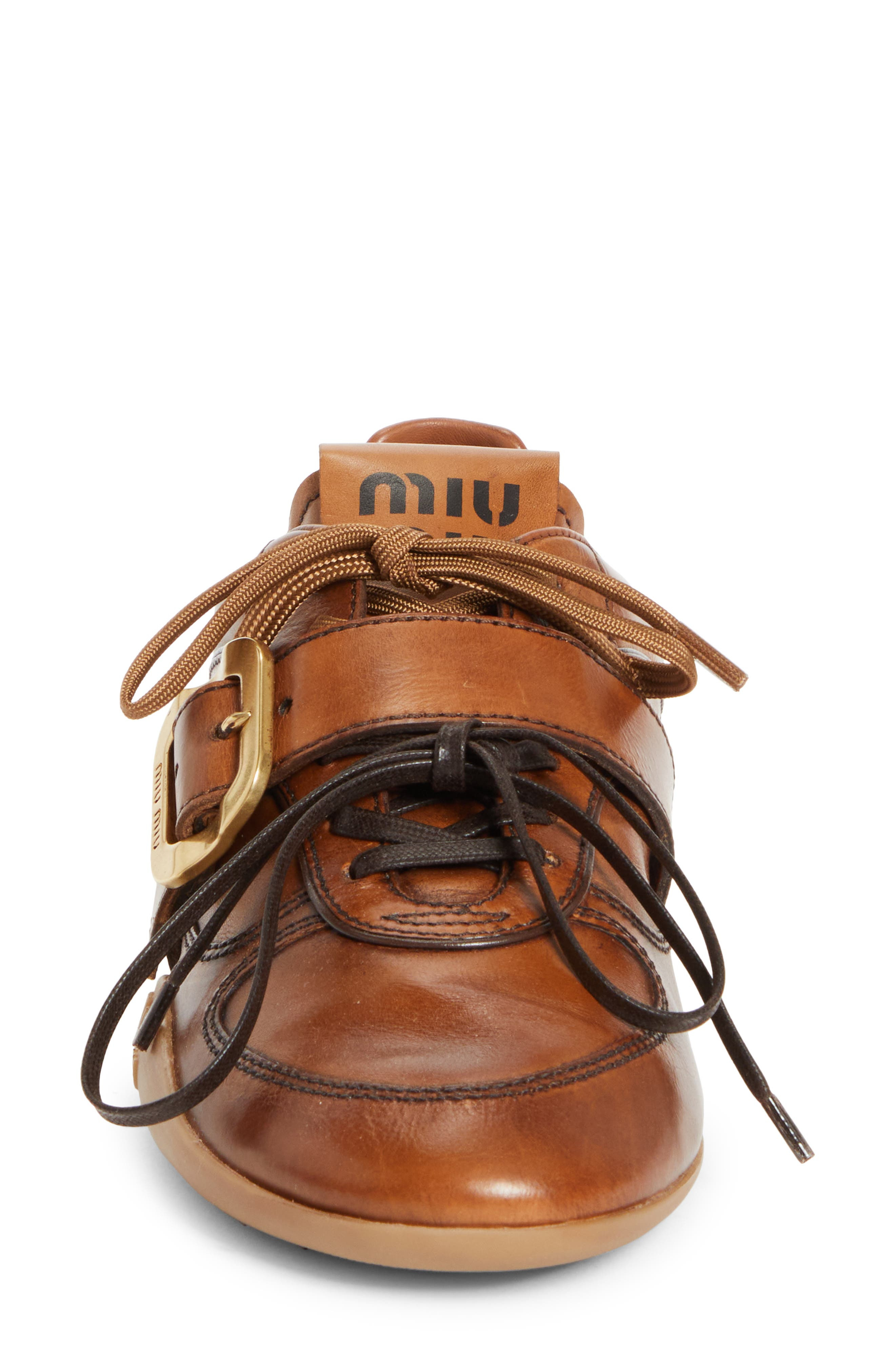 Miu Miu Gymnasium Sneaker in Cognac at Nordstrom - 4