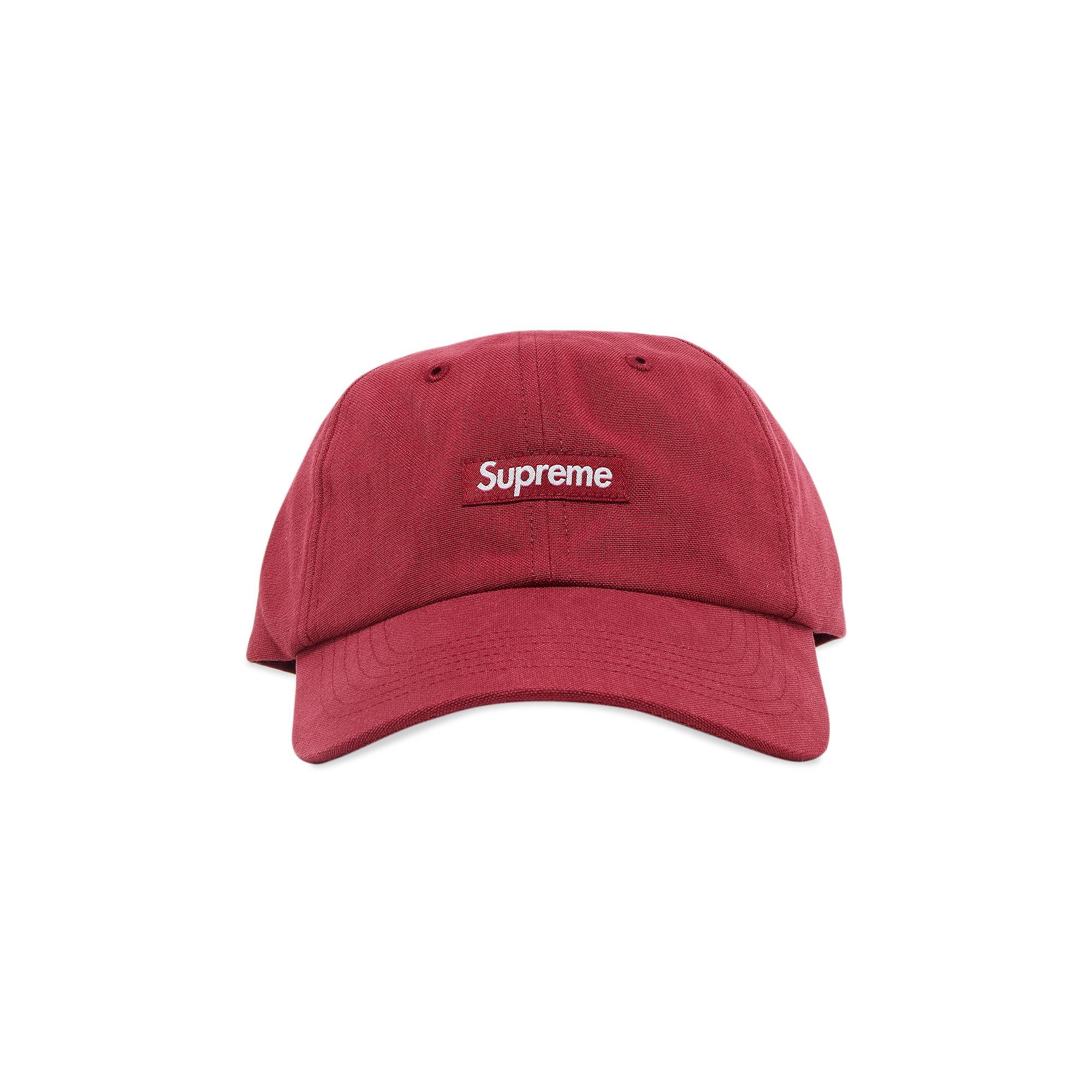 Supreme Supreme Brushed Cordura Small Box 6-Panel 'Burgundy' | REVERSIBLE