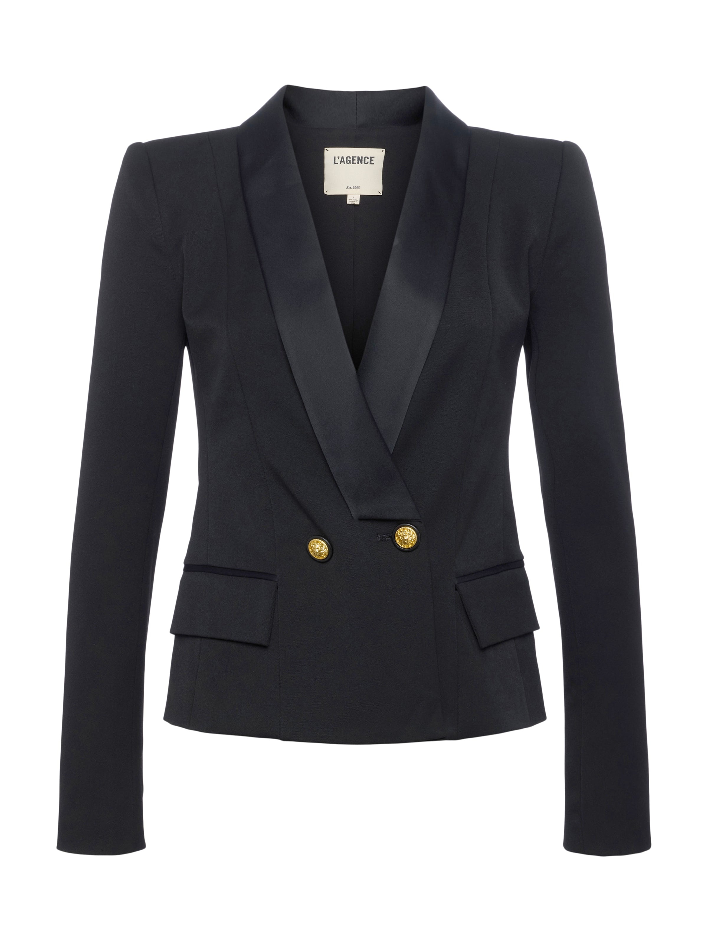 Imogen Satin Lapel Blazer - 1