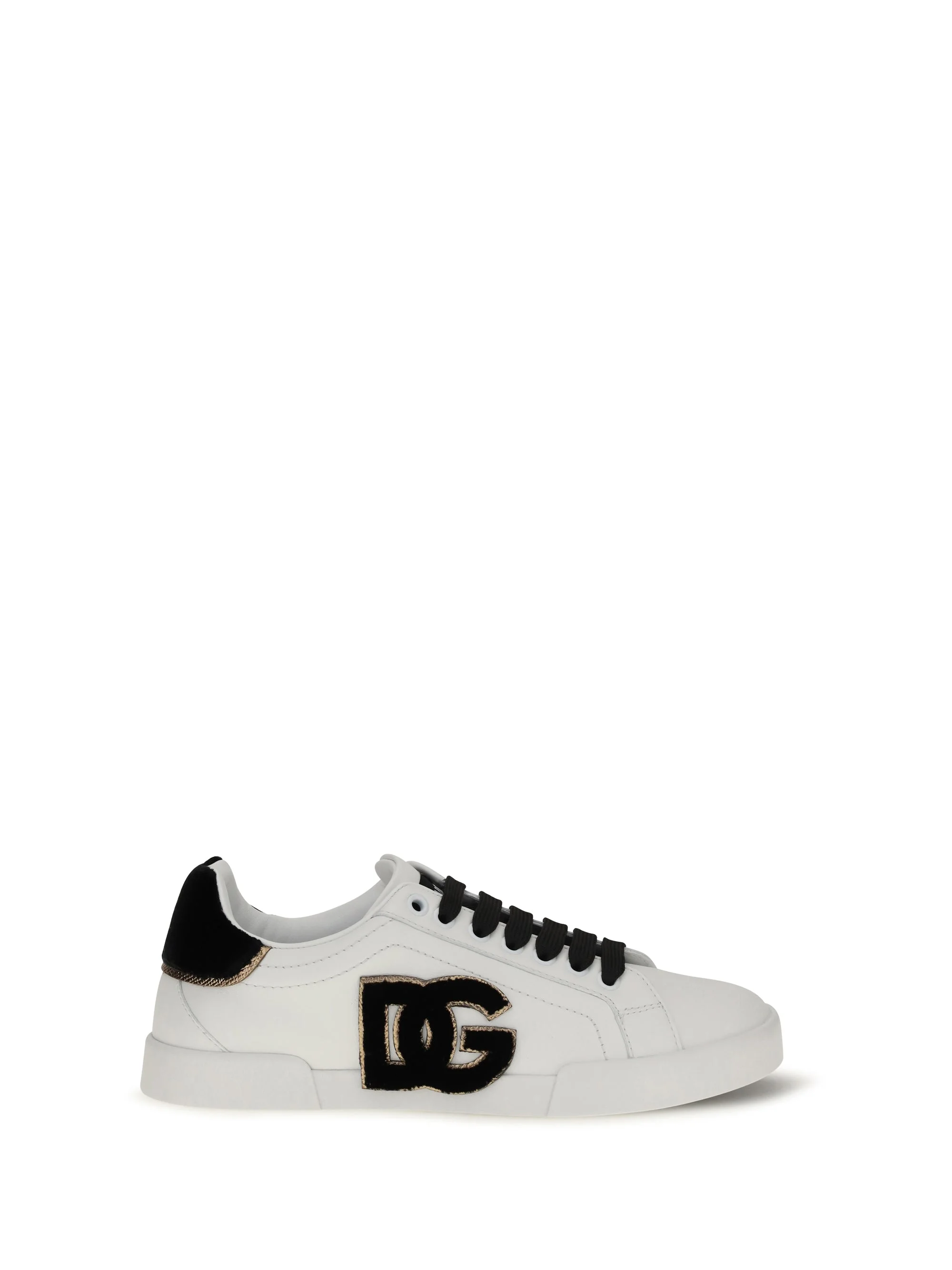Dolce & Gabbana Leather Sneakers White/Black Women - 1