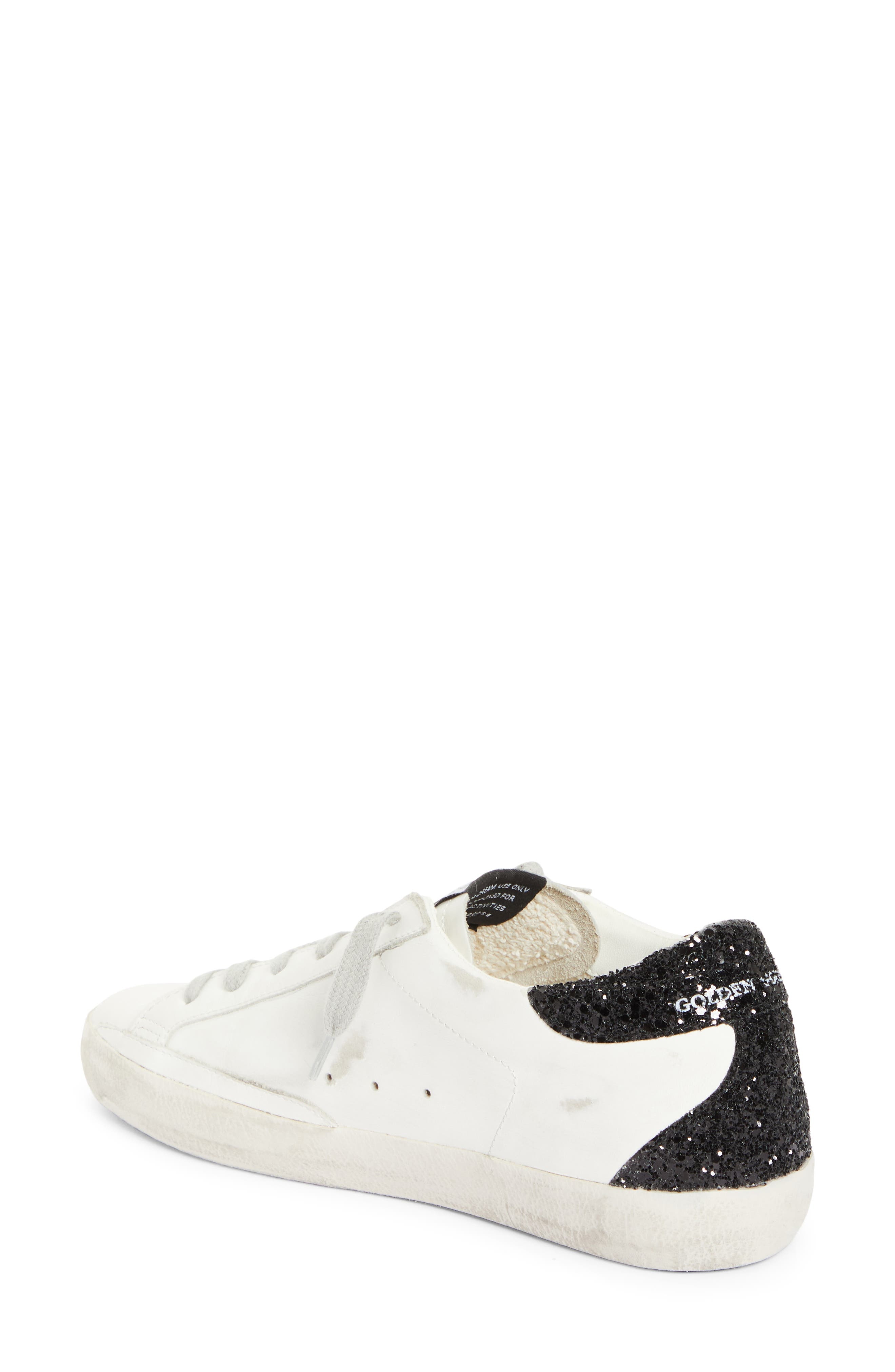 Golden Goose Super-Star Low Top Sneaker in White/Gold/Black at Nordstrom - 2
