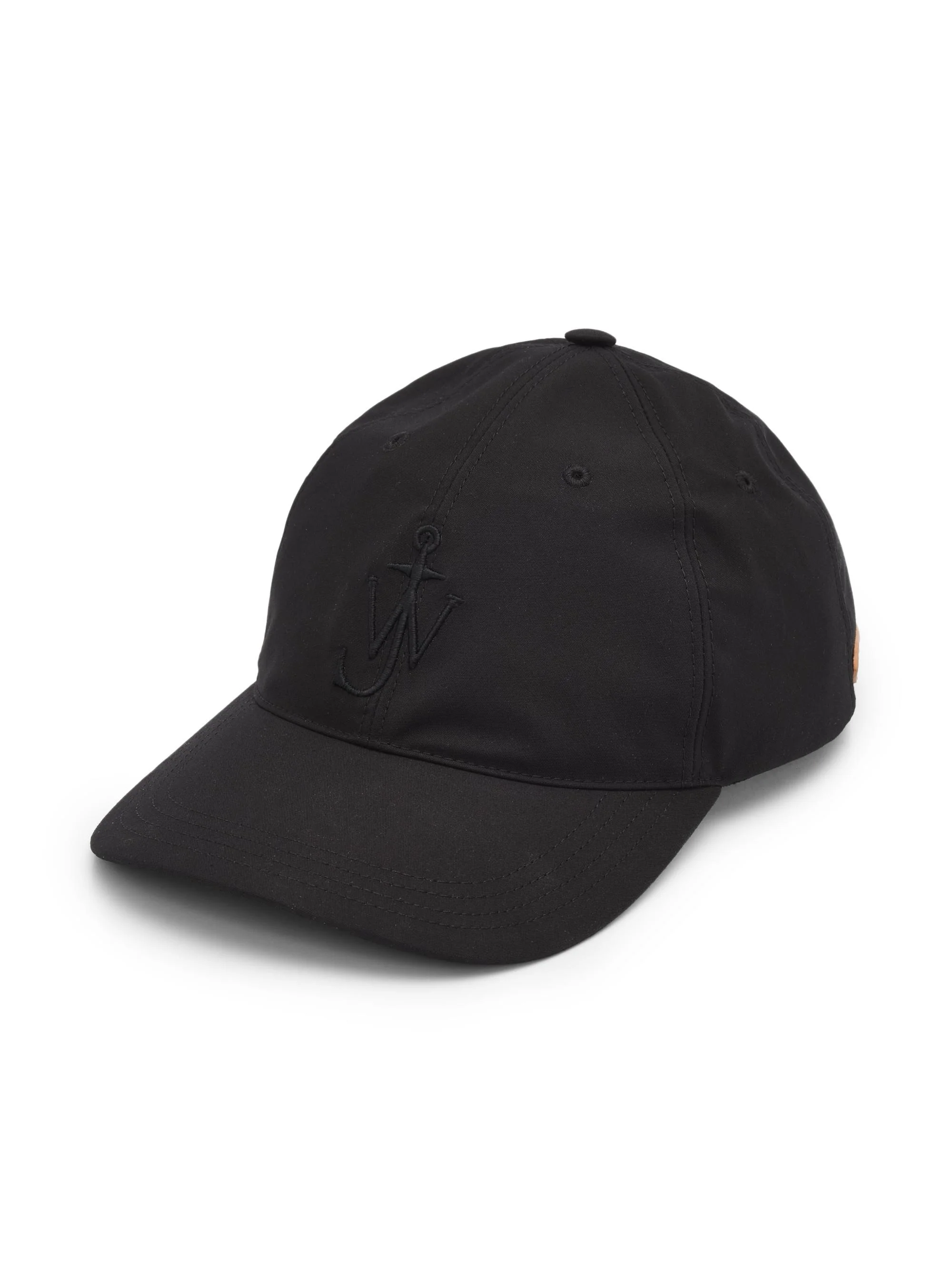 Men's Embroidered Anchor Baseball Cap - Black - 1