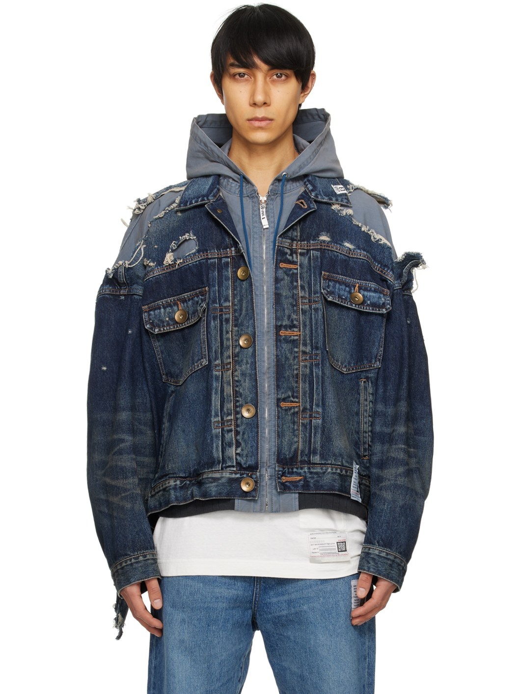 Indigo Layered Denim Jacket - 1